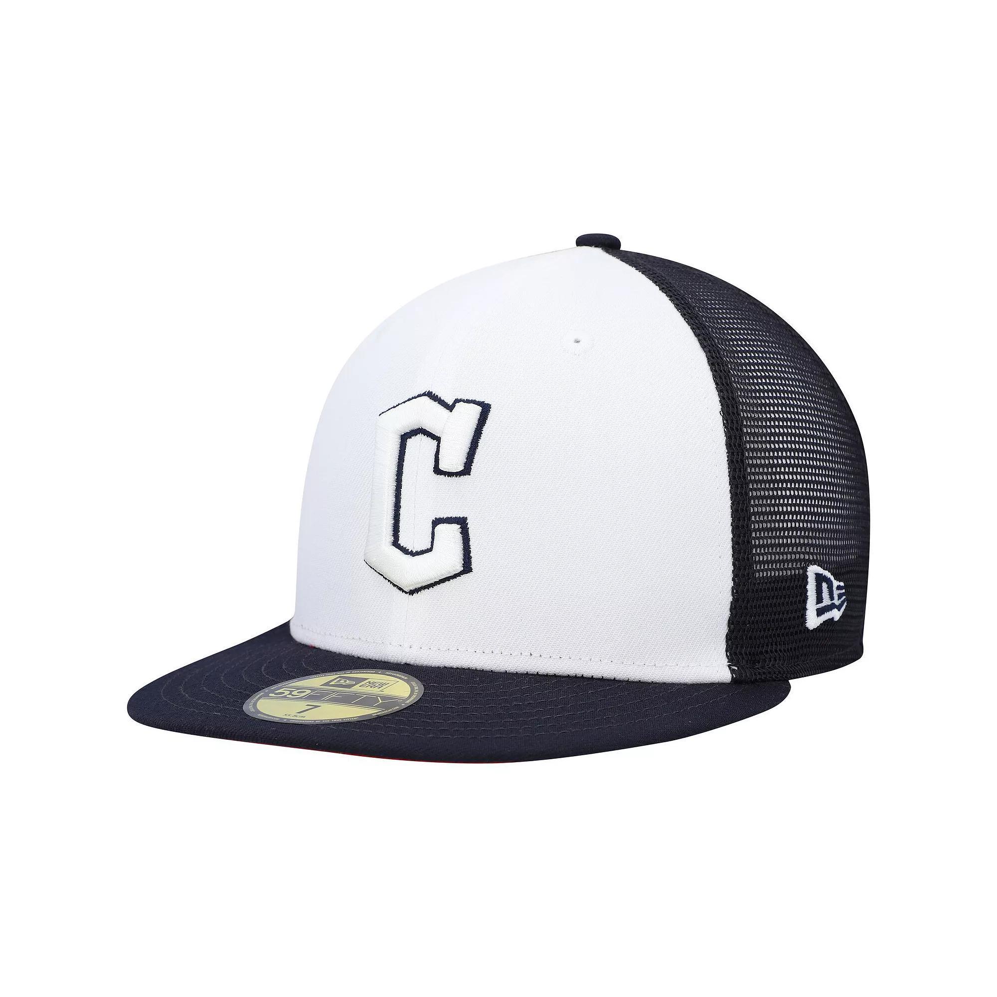 Men's New Era  Navy/White Cleveland Guardians 2023 On-Field Batting Practice 59FIFTY Fitted Hat, Size: 7, Grd White Product Image