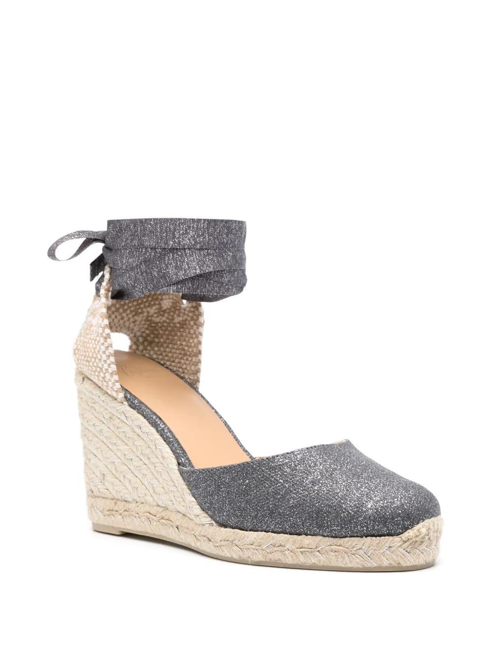 CASTAÃ±ER Carina 90mm Espadrilles In Grey Product Image