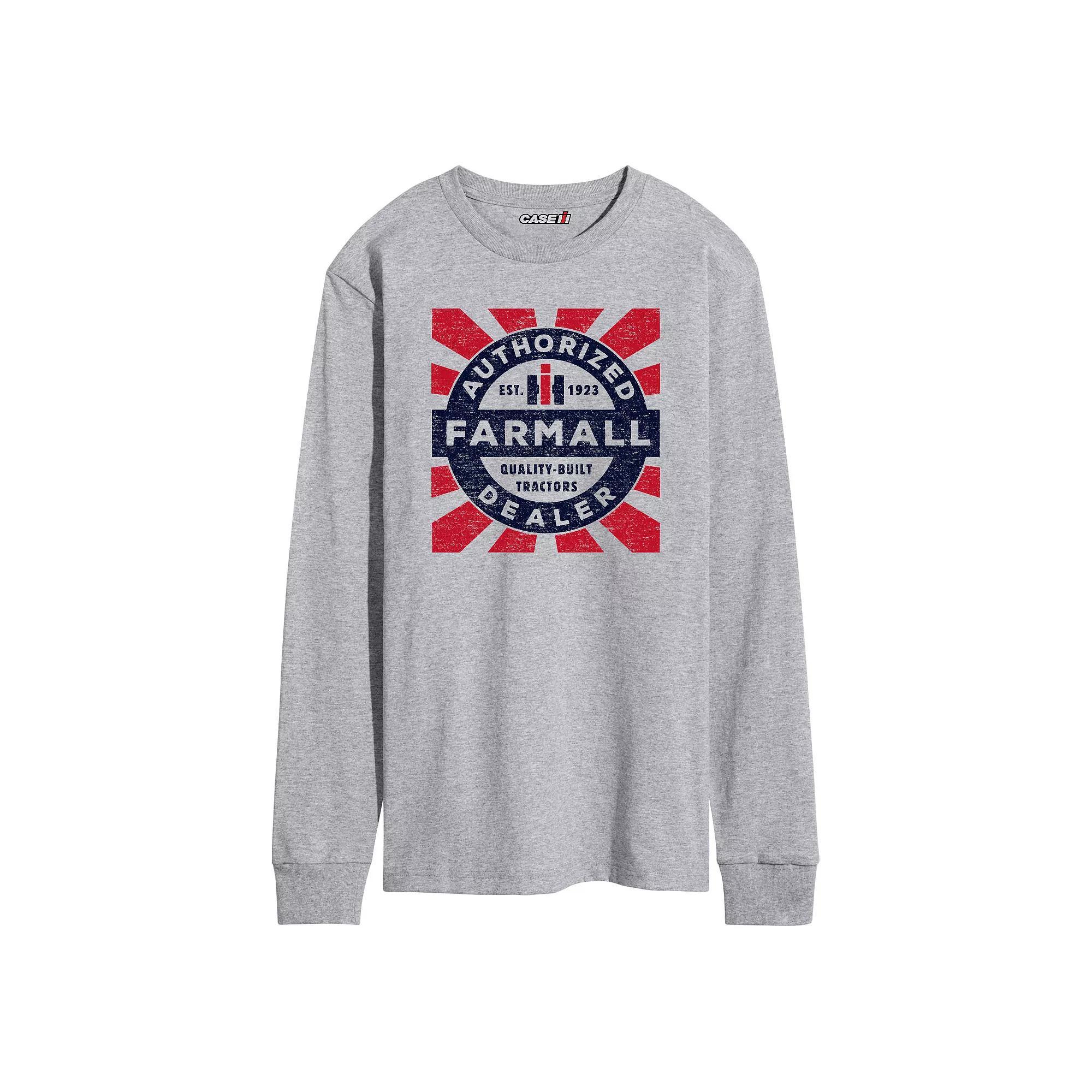 Men's Case IH Authorized Dealer Long Sleeve Graphic Tee, Size: Large, Gray Product Image