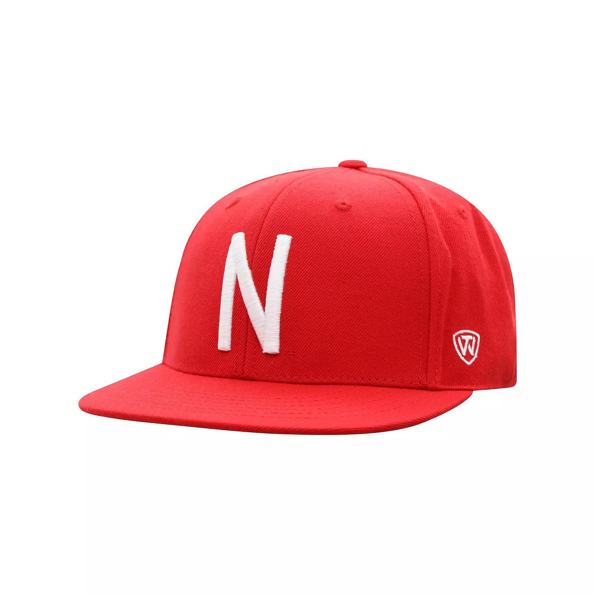 Men's Top of the World Scarlet Nebraska Huskers Team Color Fitted Hat, Size: 8, Red Product Image
