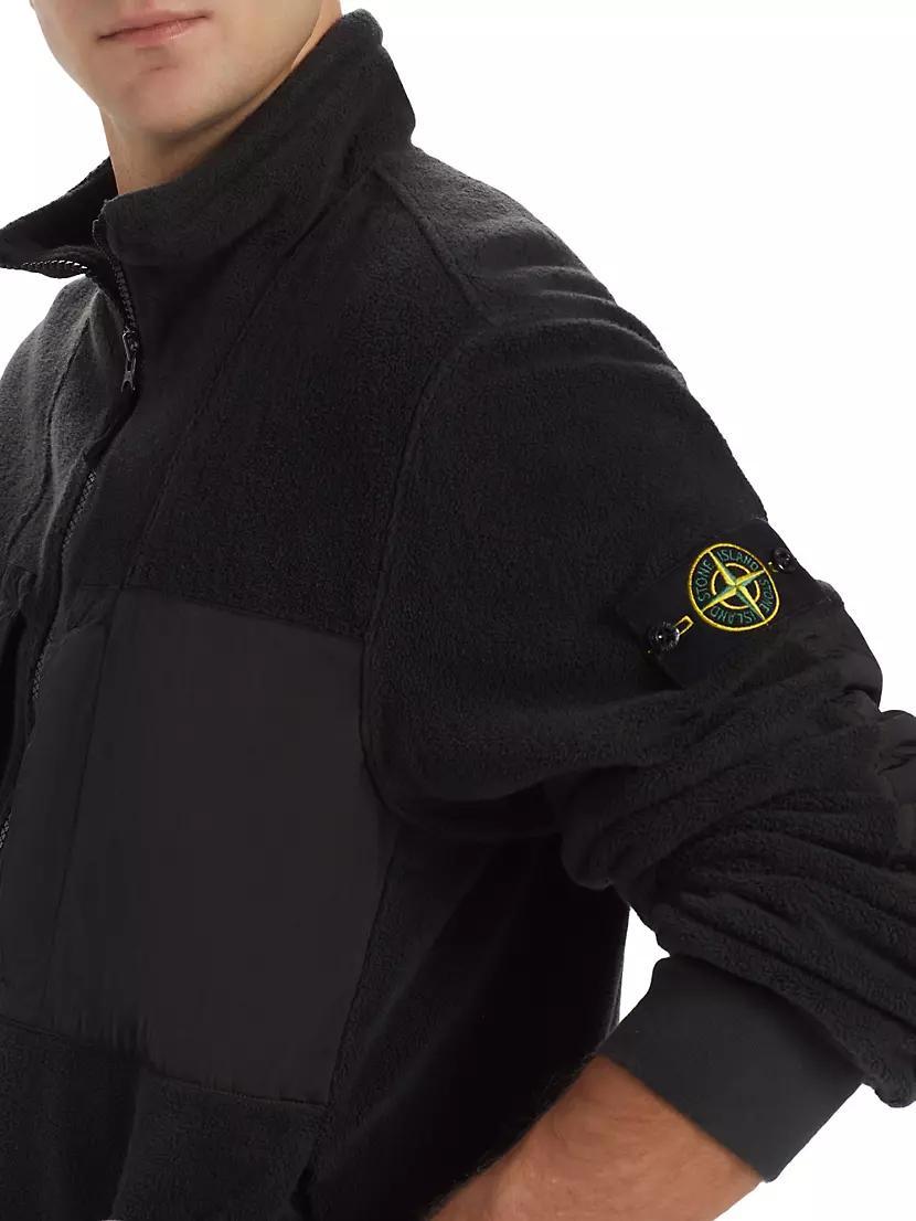 Mens Cotton-Blend Fleece Jacket Product Image