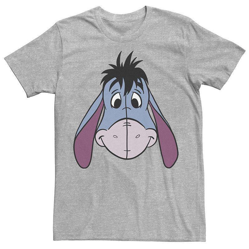 Disney's Winnie The Pooh Eeyore Men's Large Face Tee, Size: Small, Athletic Grey Product Image