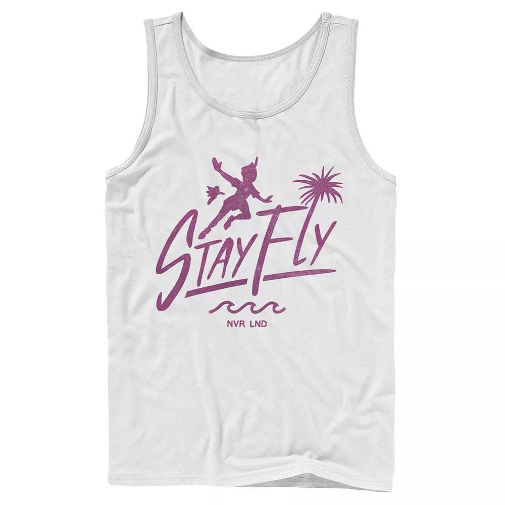 Disneys Peter Pan Mens Stay Fly Text Silhouette Poster Tank Top Product Image