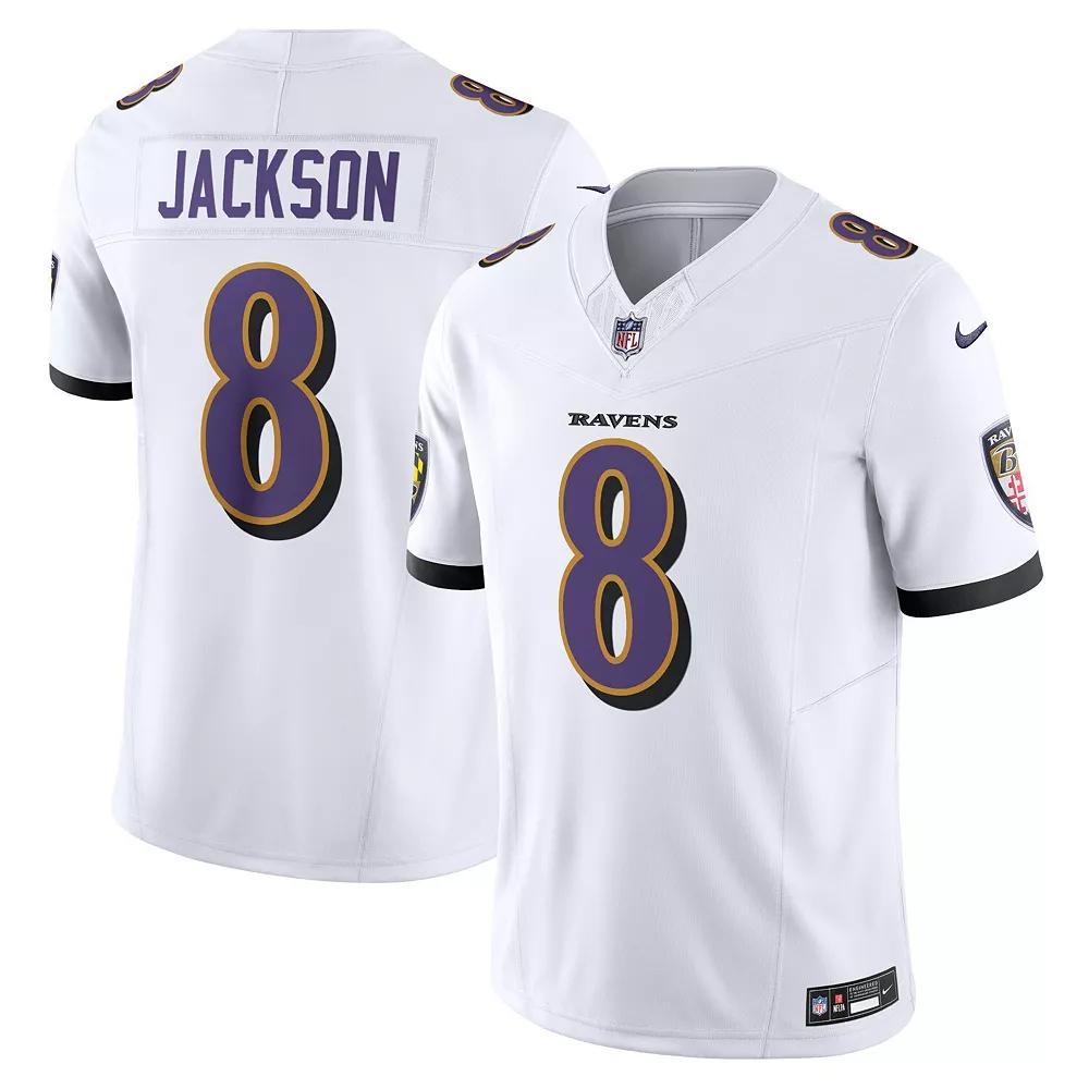 Men's Nike Lamar Jackson White Baltimore Ravens Vapor F.U.S.E. Limited Jersey, Size: 2XL Product Image