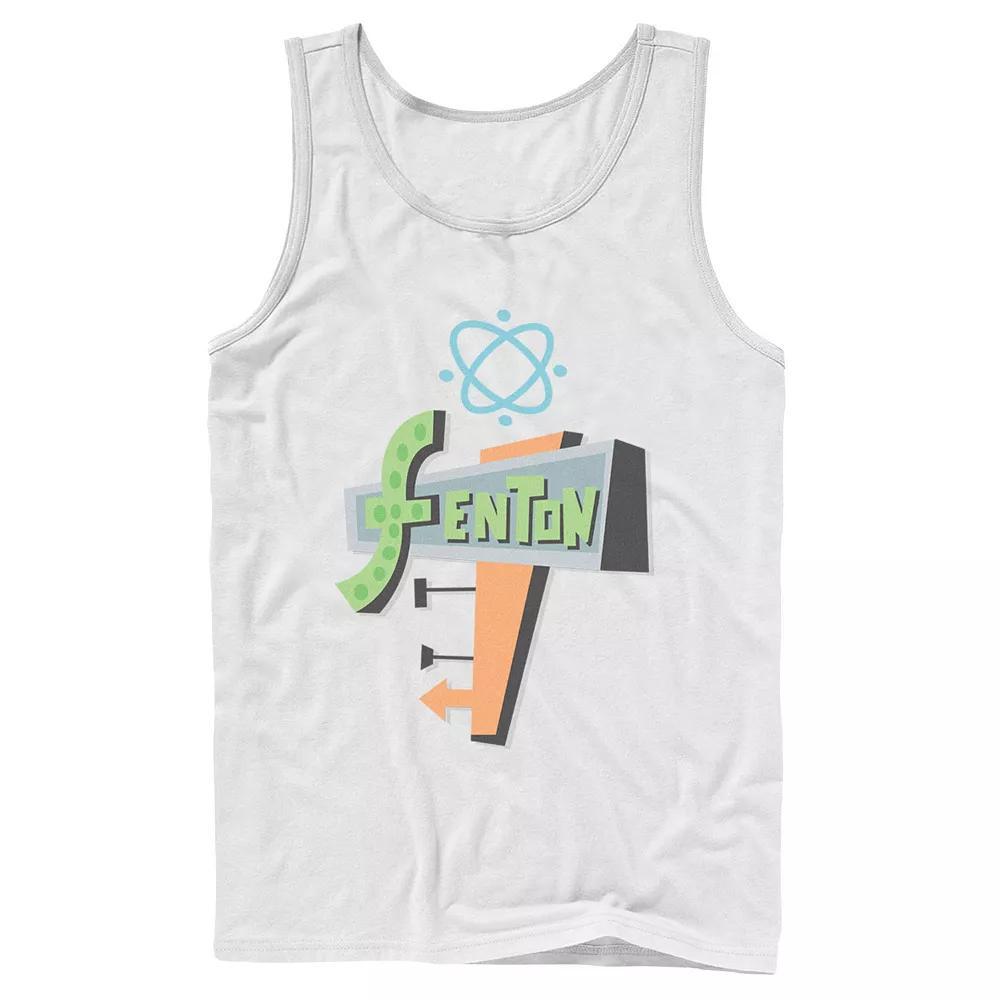 Mens Nickelodeon Danny Phantom Fenton Science Logo Tank Top, Men's, Size: Large, White Product Image