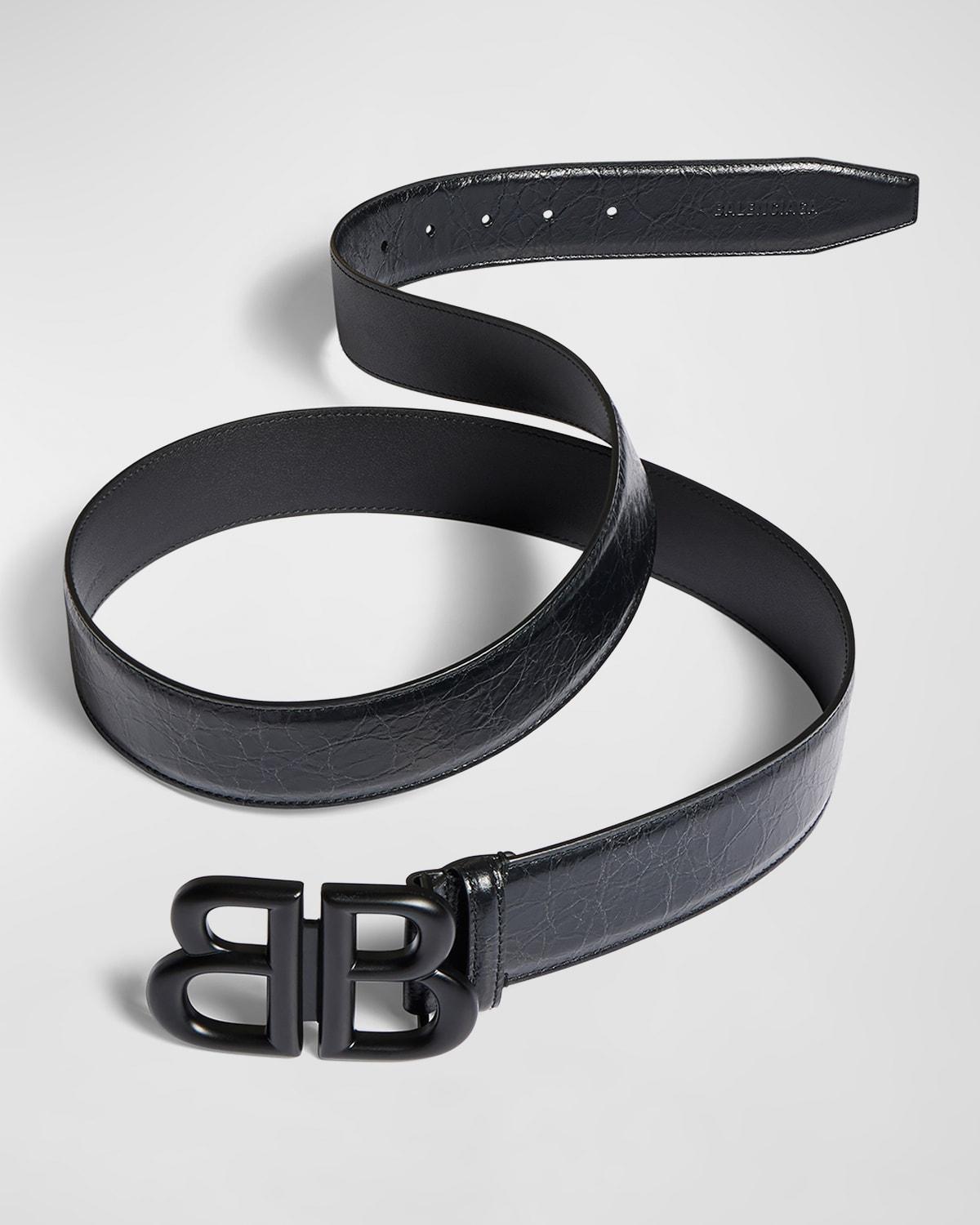 Mens Monaco BB Logo Calfskin Belt Product Image