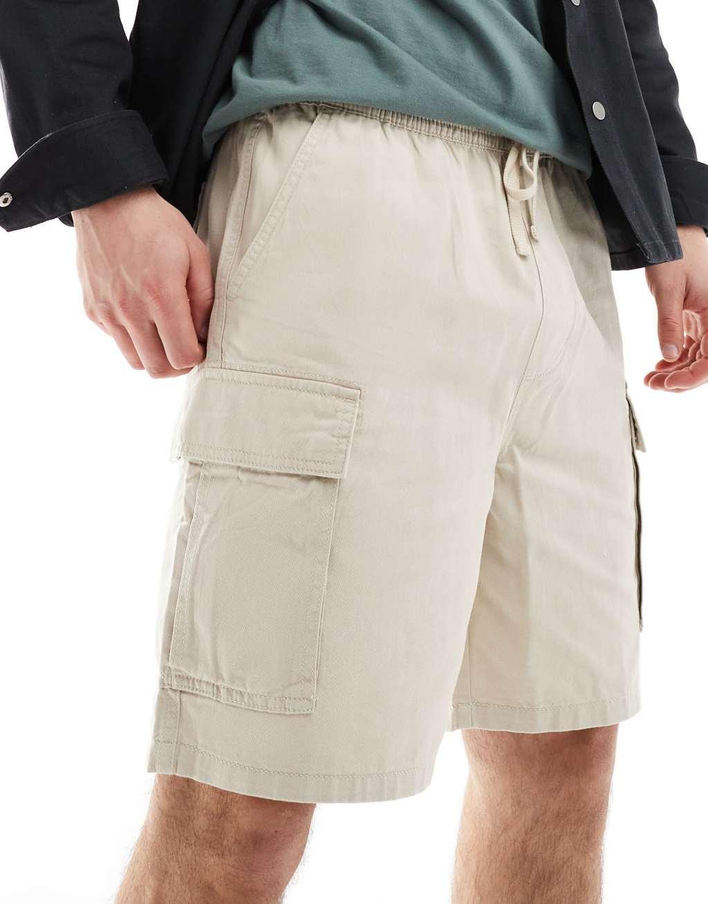 Pull&Bear cargo short in beige Product Image