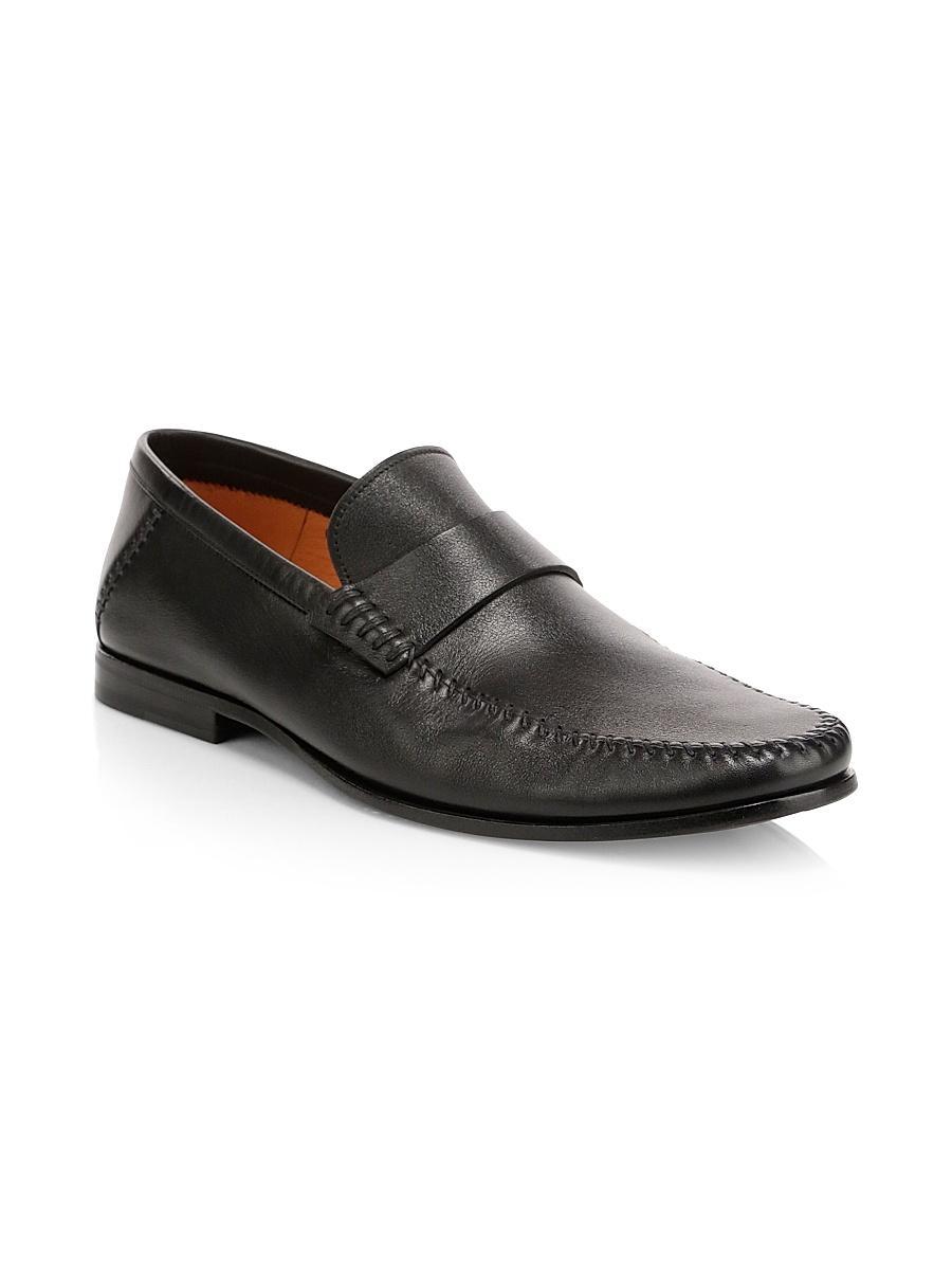 Mens Paine Whipstitched Leather Loafers Product Image