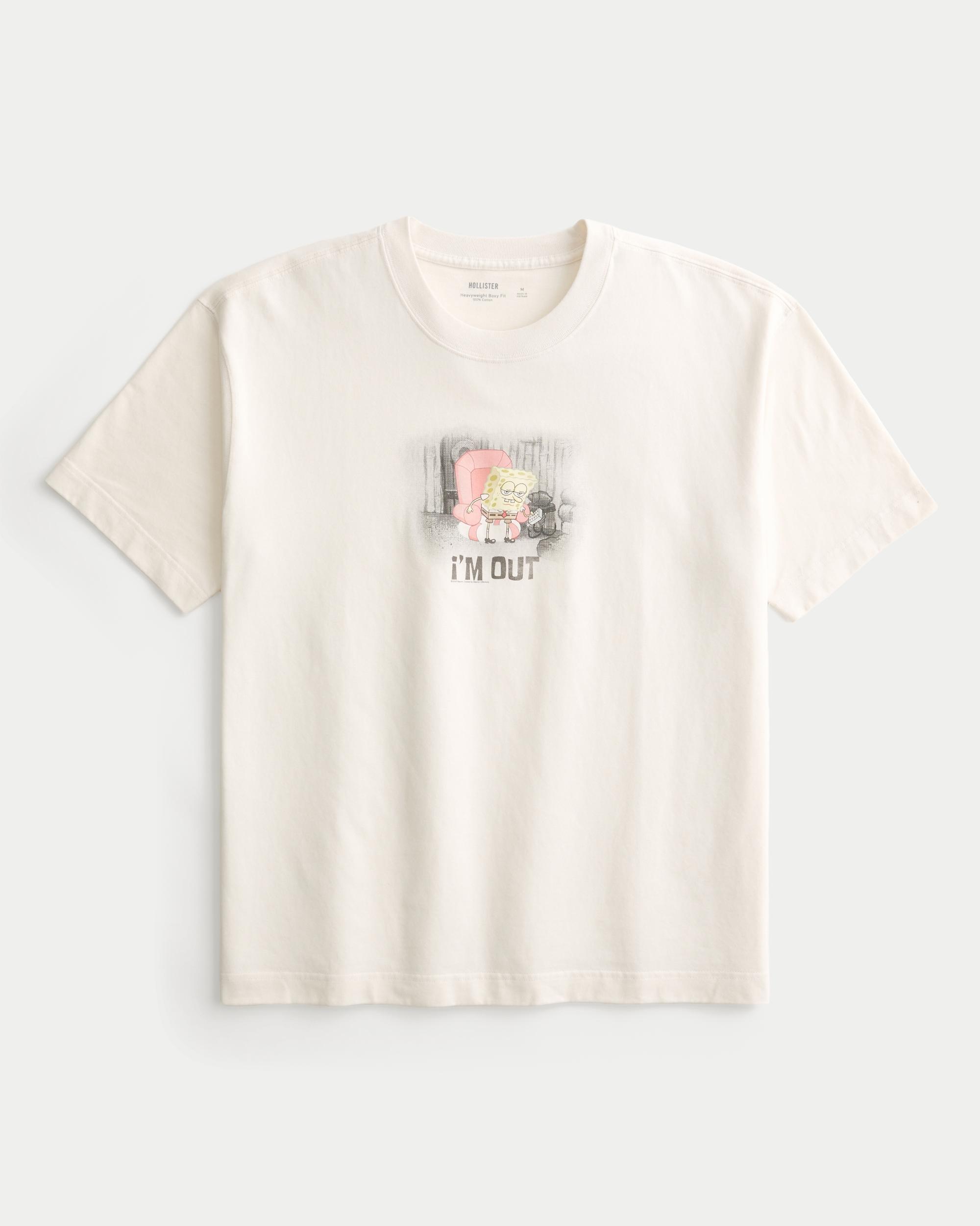 Boxy Heavyweight SpongeBob SquarePants Graphic Tee Product Image