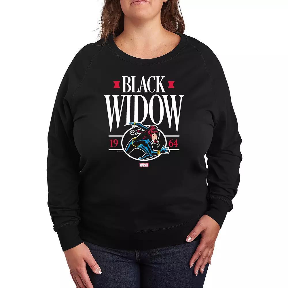 Plus Size Widow Collegiate French Terry Long Sleeve Tee, Womens Product Image