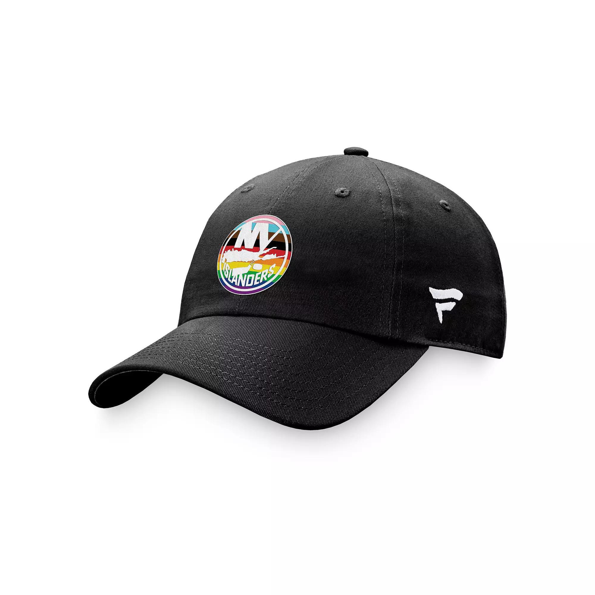 Men's Fanatics Branded Black Pittsburgh Penguins Team Logo Pride Adjustable Hat Product Image