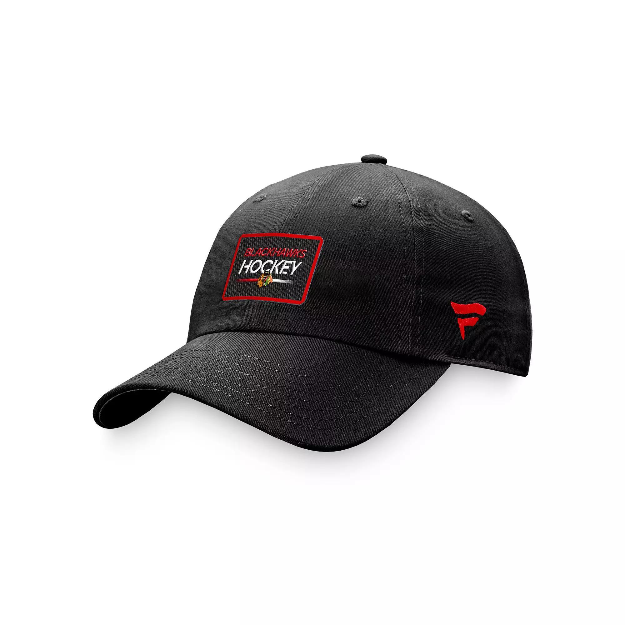 Women's Fanatics Branded  Black Chicago Blackhawks Authentic Pro Rink Adjustable Hat Product Image