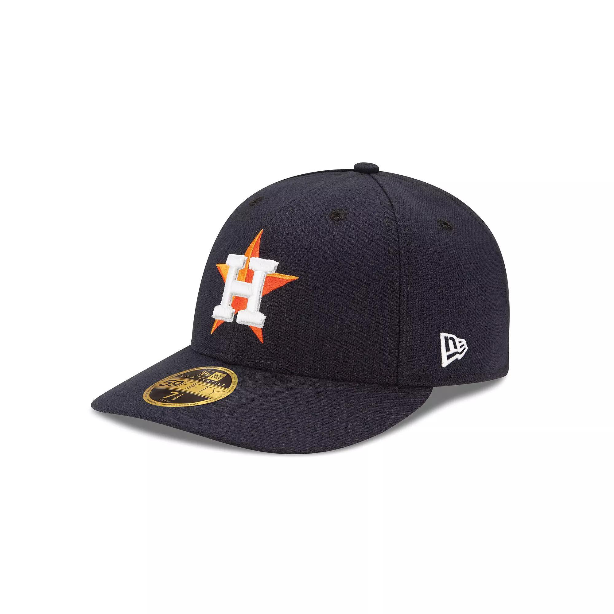 Mens New Era Houston Astros Home Authentic Collection On-Field Low Profile 59FIFTY Fitted Hat Blue Product Image