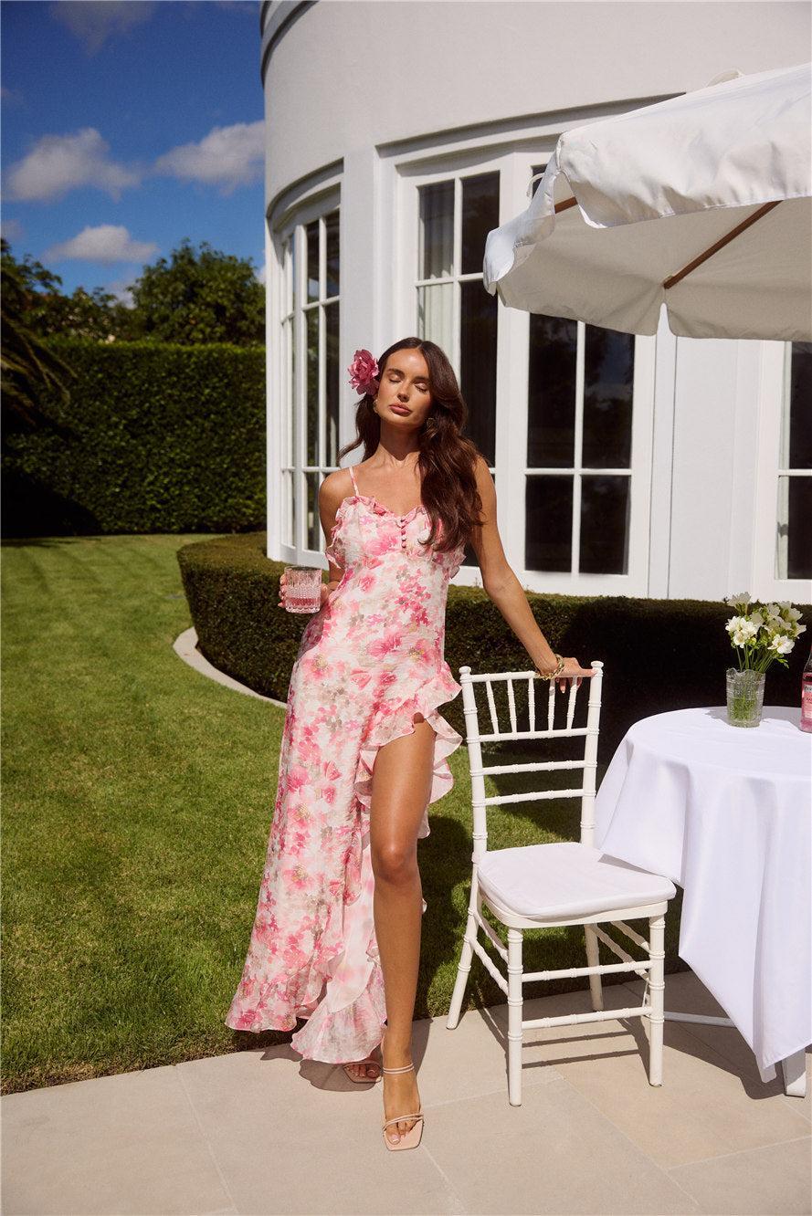 Rosé Rendezvous Maxi Dress Pink Product Image