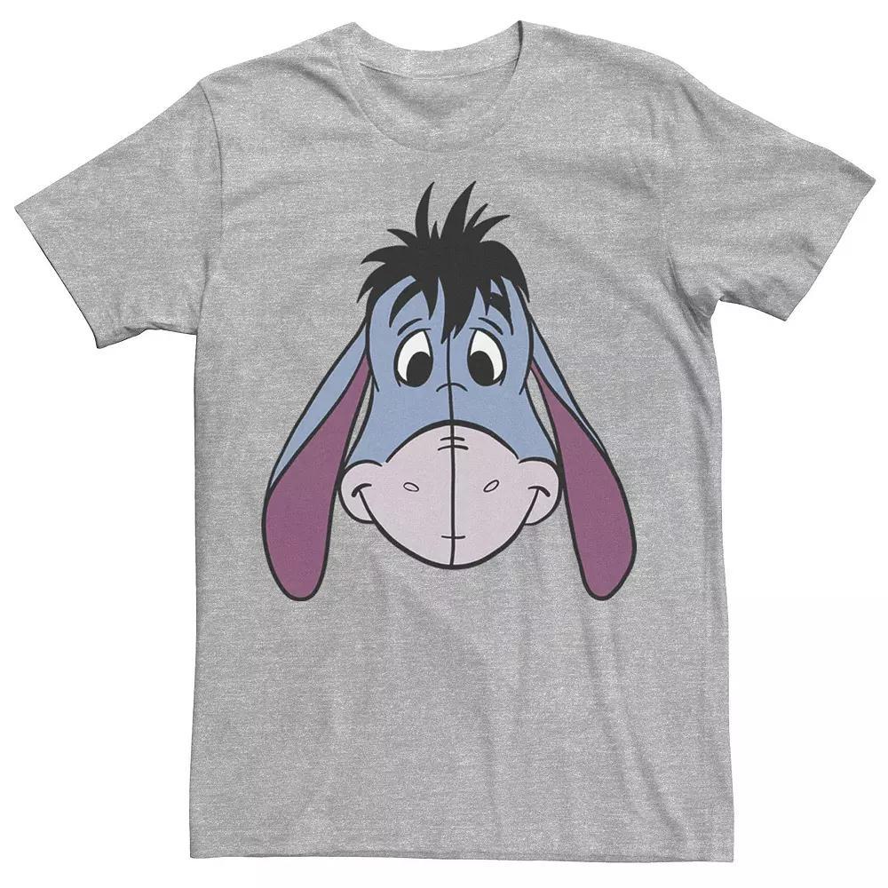 Disney's Winnie The Pooh Eeyore Men's Large Face Tee, Size: Small, Athletic Grey Product Image
