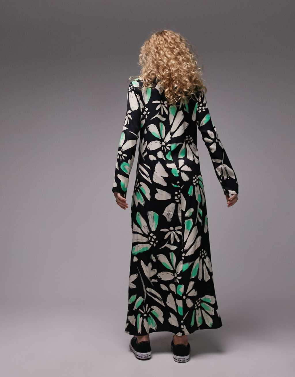 Topshop premium column midi dress Product Image