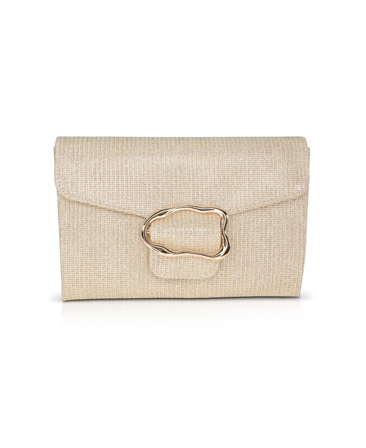 Jewel Badgley Mischka Womans Aubrey Sparkle Jacquard Envelope Clutch Product Image