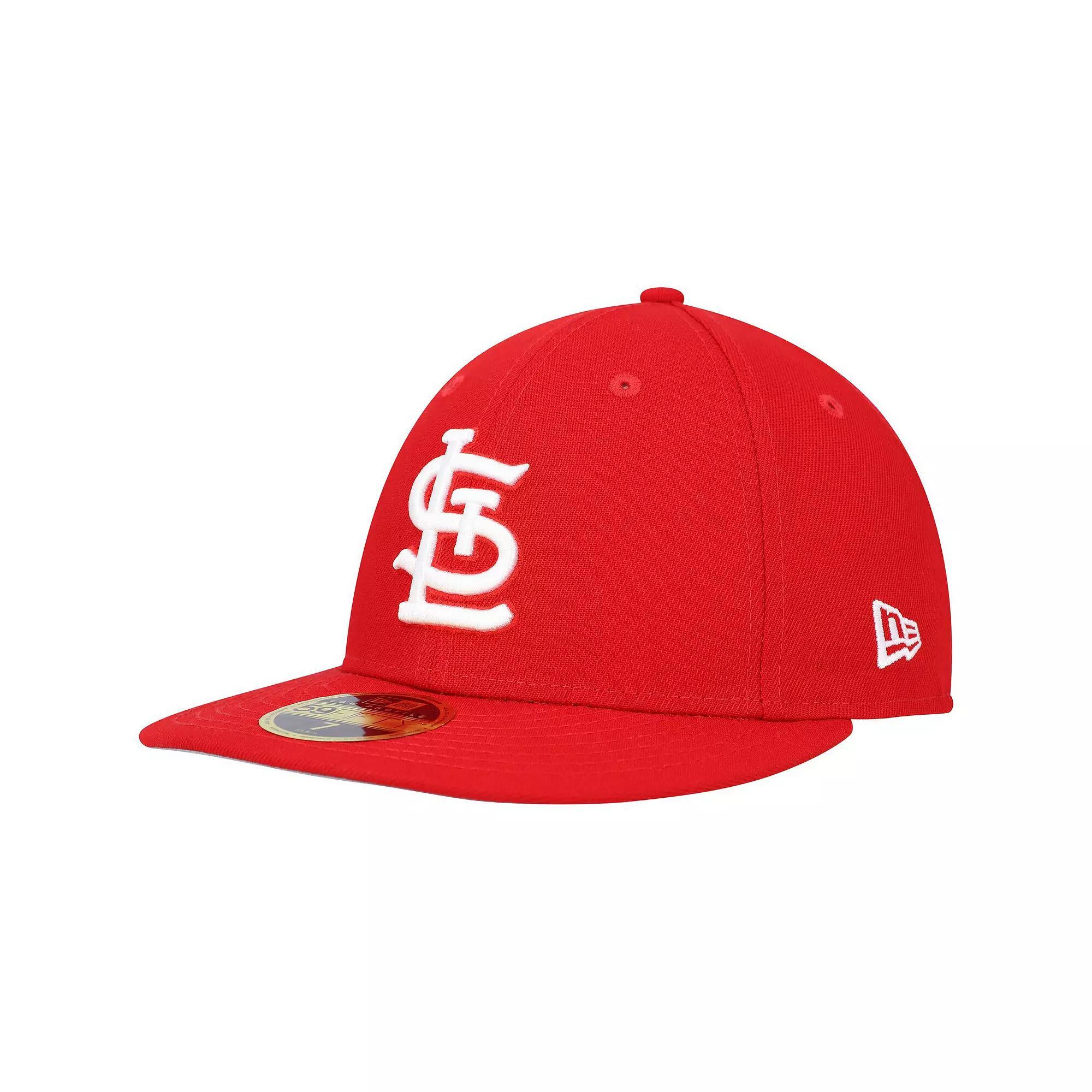 Men's New Era Scarlet St. Louis Cardinals Low Profile 59FIFTY Fitted Hat, Size: 7 3/8, Red Product Image