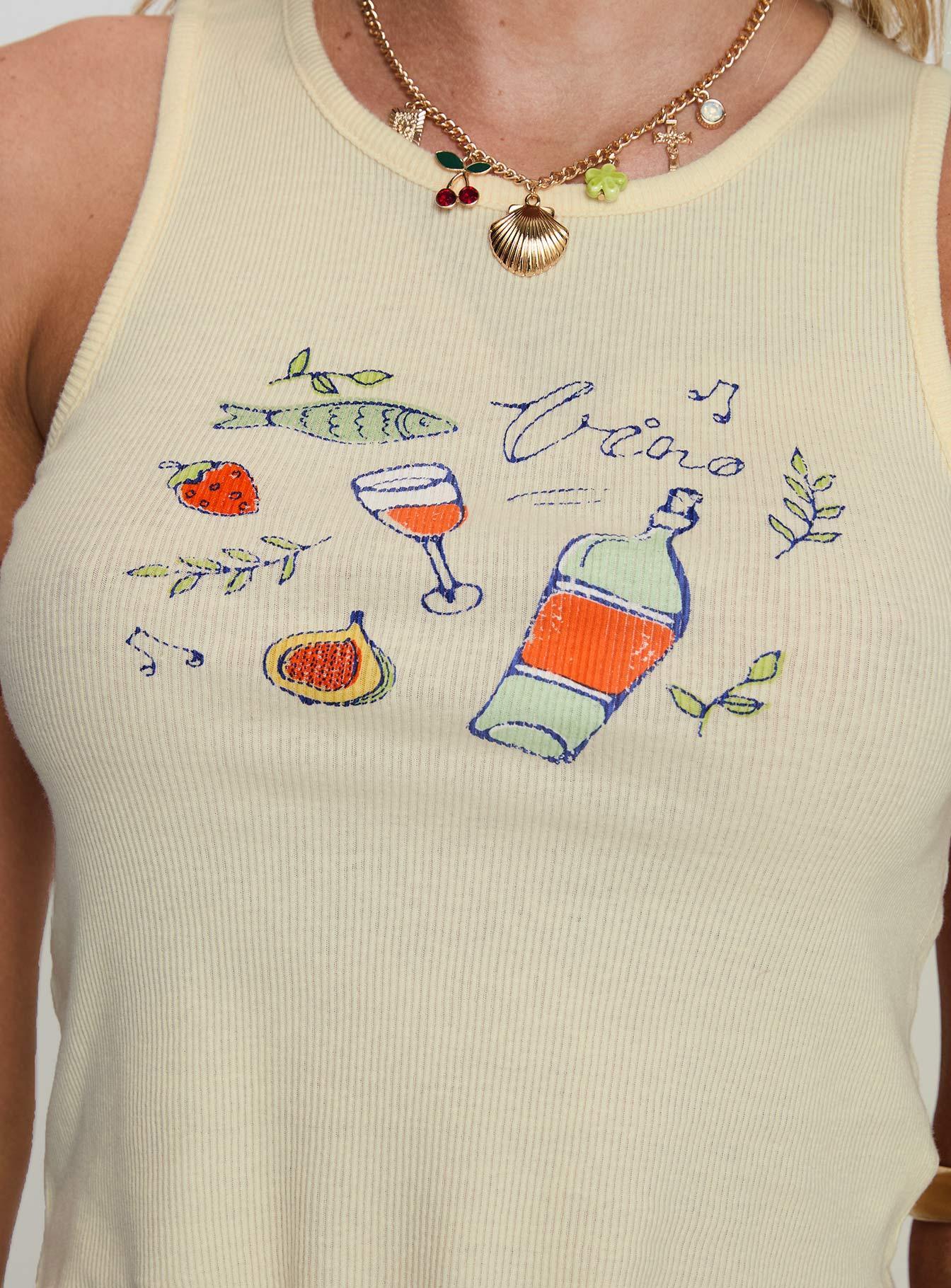 Music In The Park Tank Top Cream Product Image
