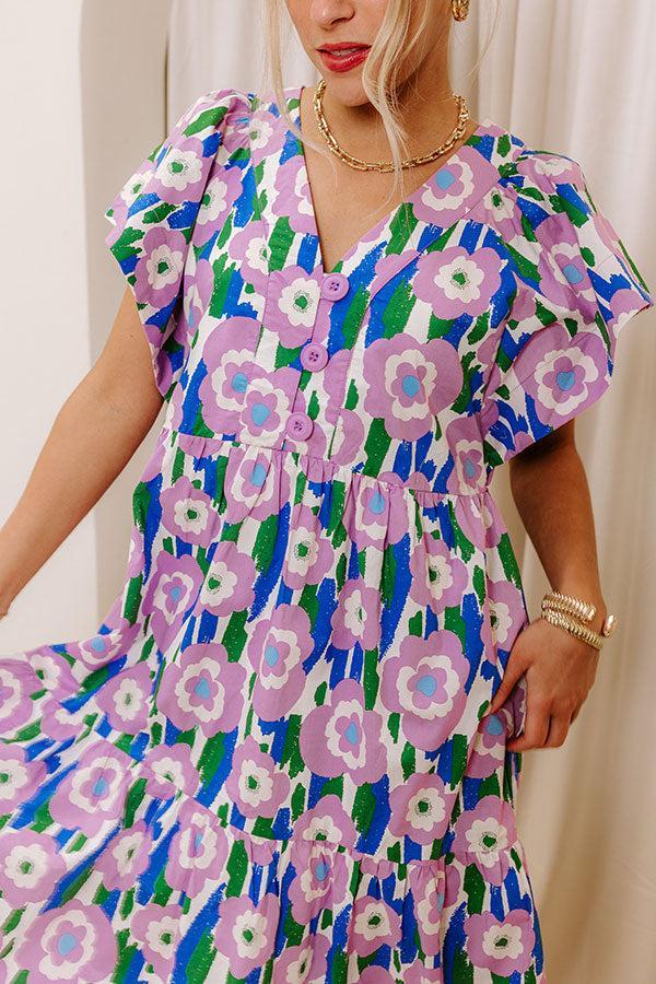 Tulip Picking Floral Midi Dress Product Image