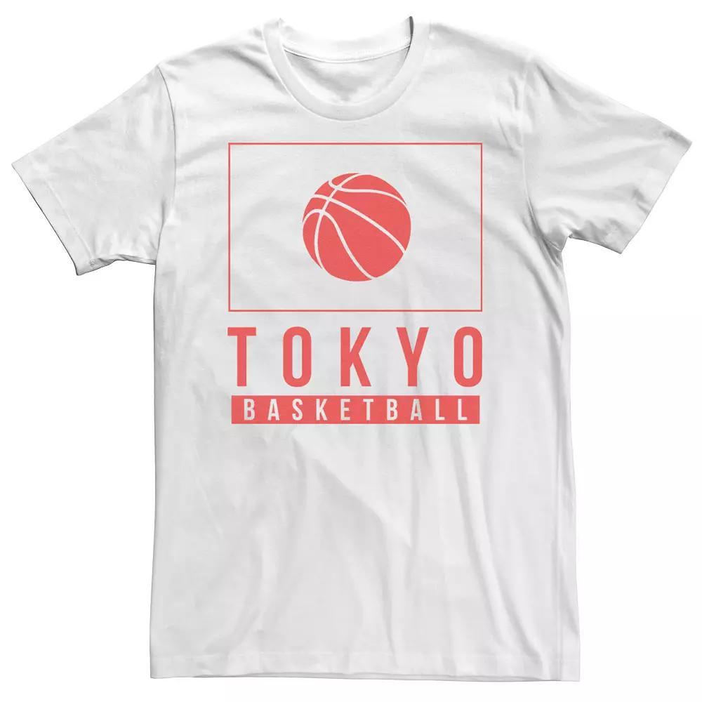 Men's Tokyo Basketball Tee, Size: 3XL, White Product Image