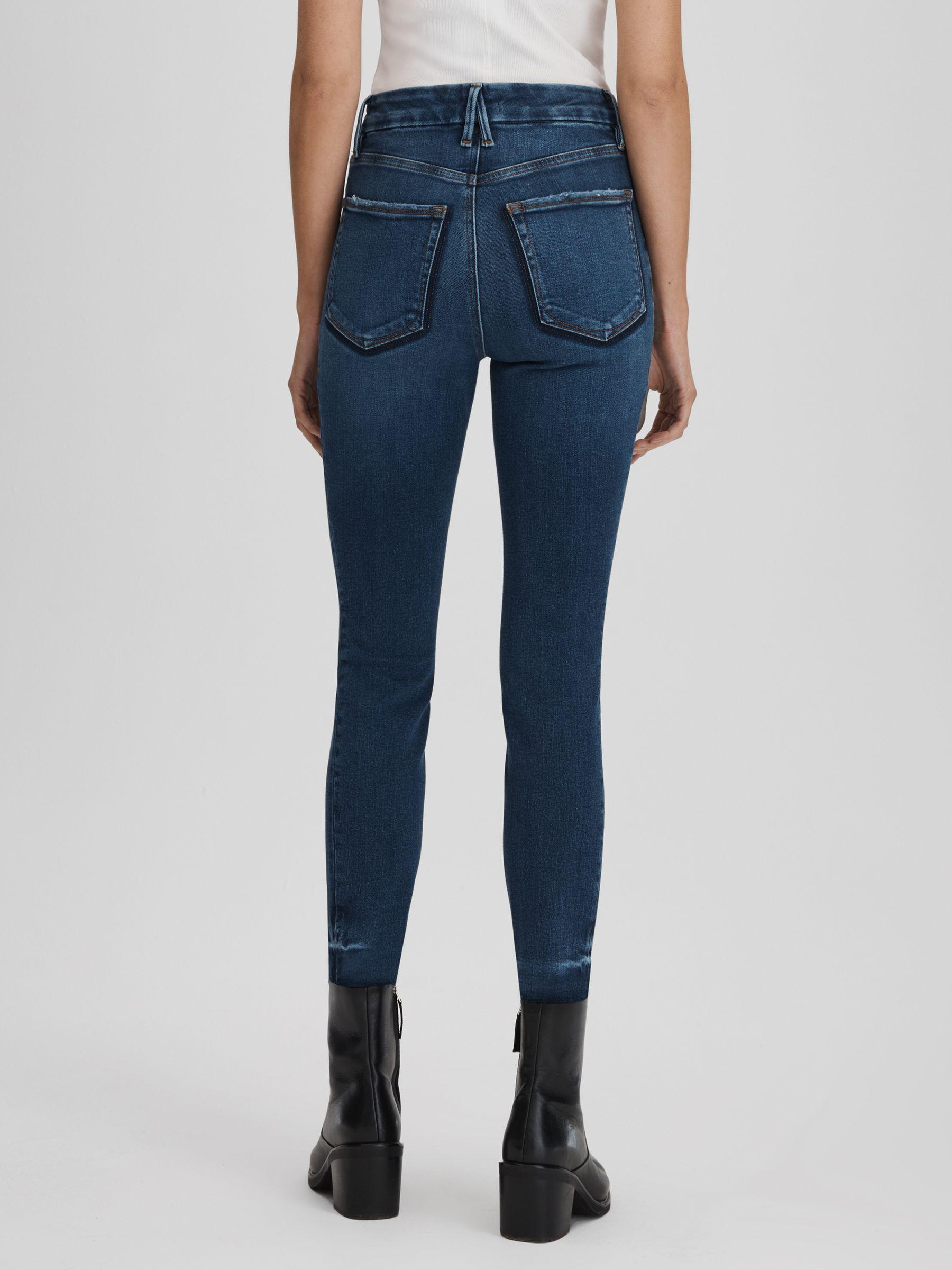Good American Distressed Skinny Jeans in Indigo Product Image
