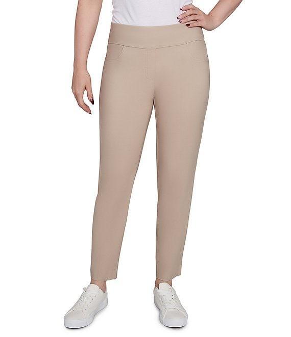 Ruby Rd. Petite Size Silk Tech Straight Leg Pull-On Ankle Pants Product Image