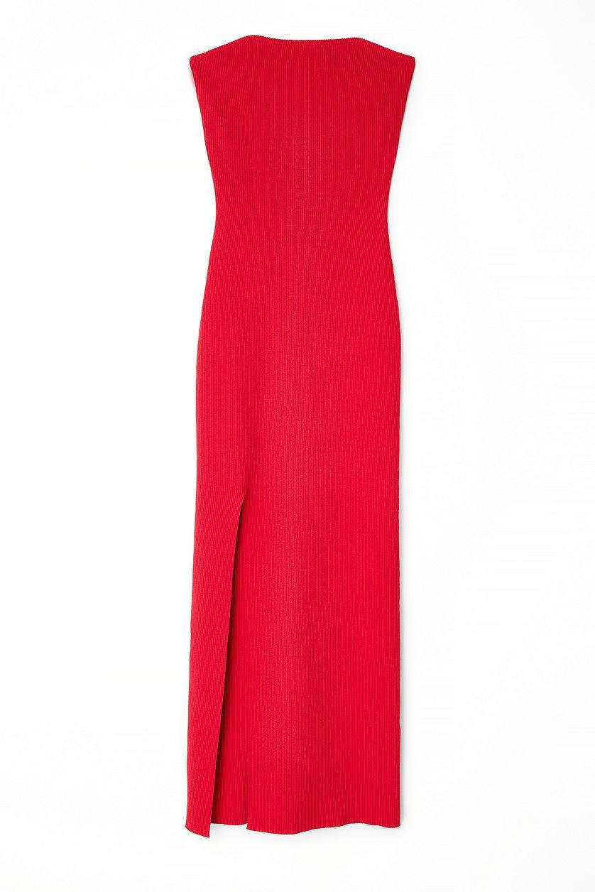 Fine Knitted High Slit Tube Dress Product Image