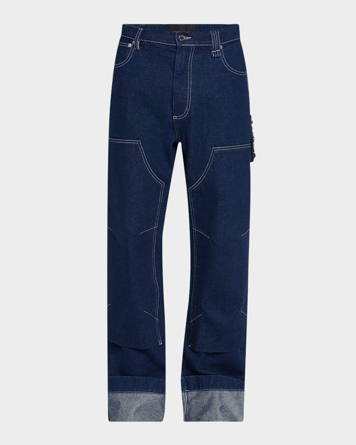 Men's Embellished Straight-Leg Workwear Jeans Product Image