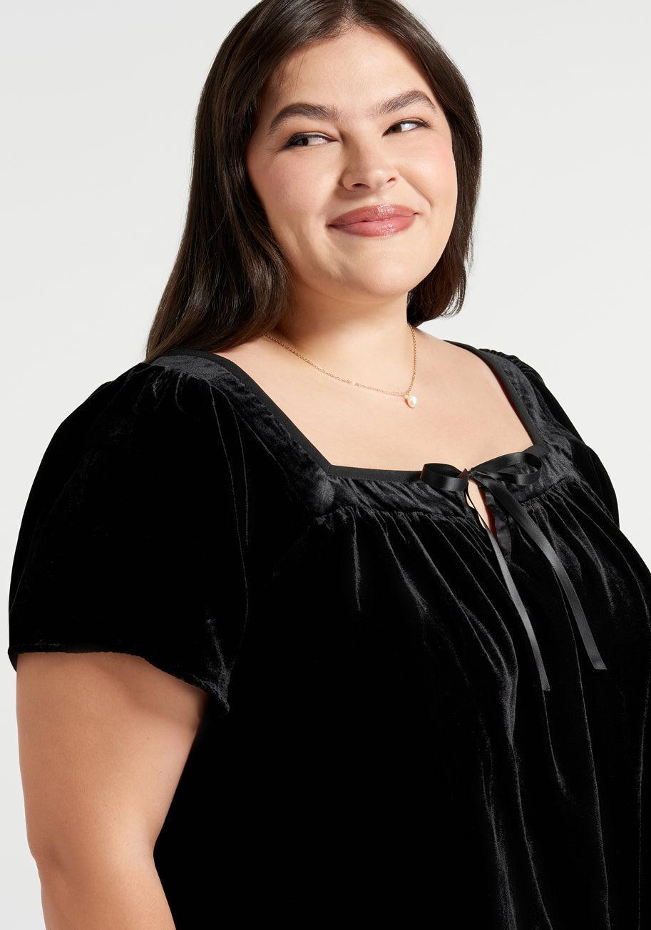 Fit To Be Tied Velvet Top Product Image