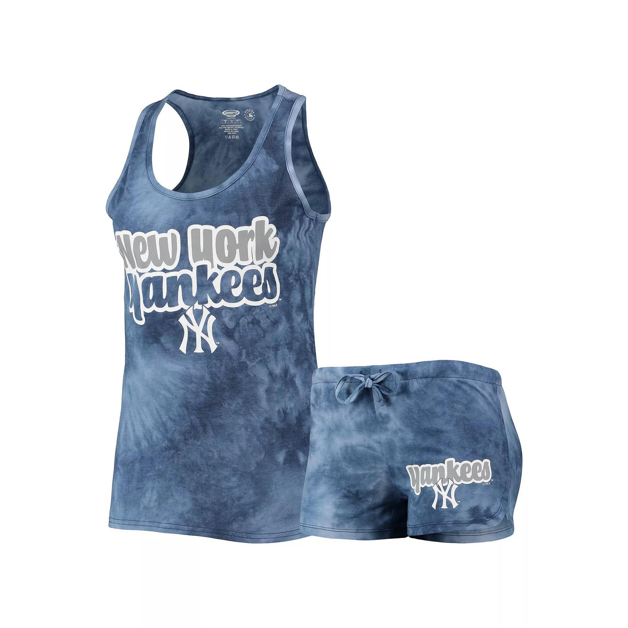 Women's Concepts Sport Navy New York Yankees Billboard Racerback Tank Top & Shorts Set, Size: XL, Blue Product Image