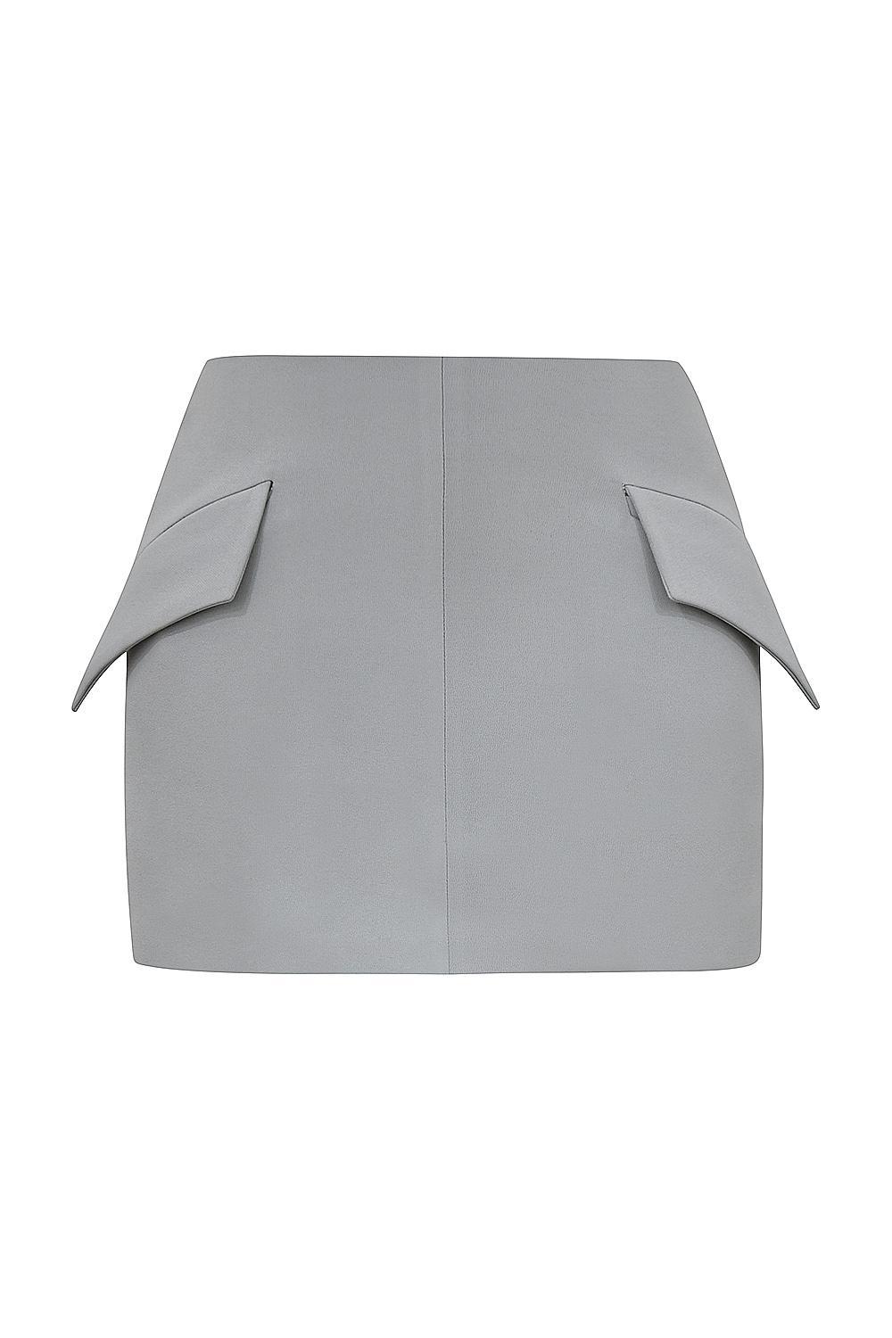 Cici French Grey A-Line Mini Skirt Product Image