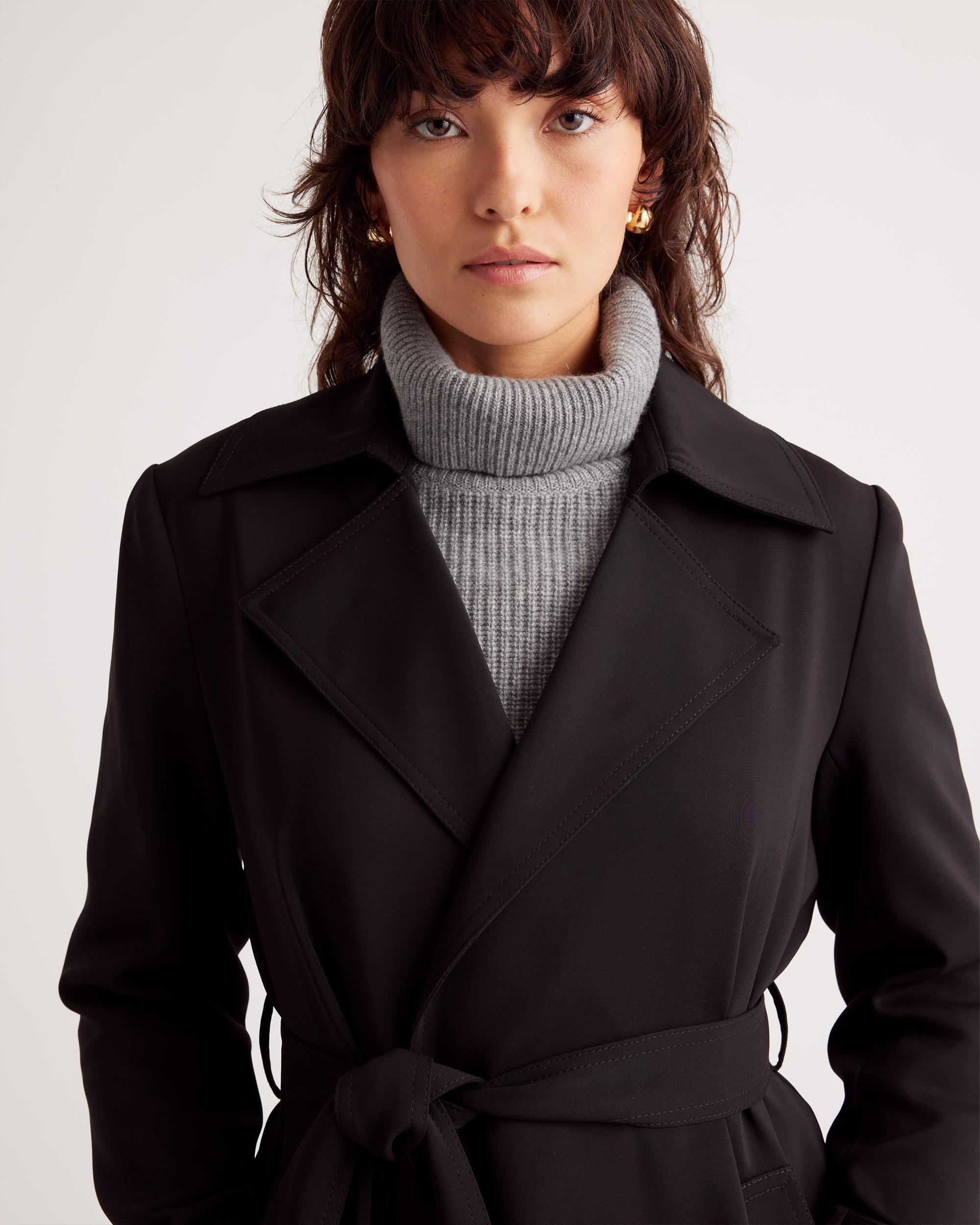 Quince | Women's Stretch Crepe Trench Coat Recycled Polyester Product Image