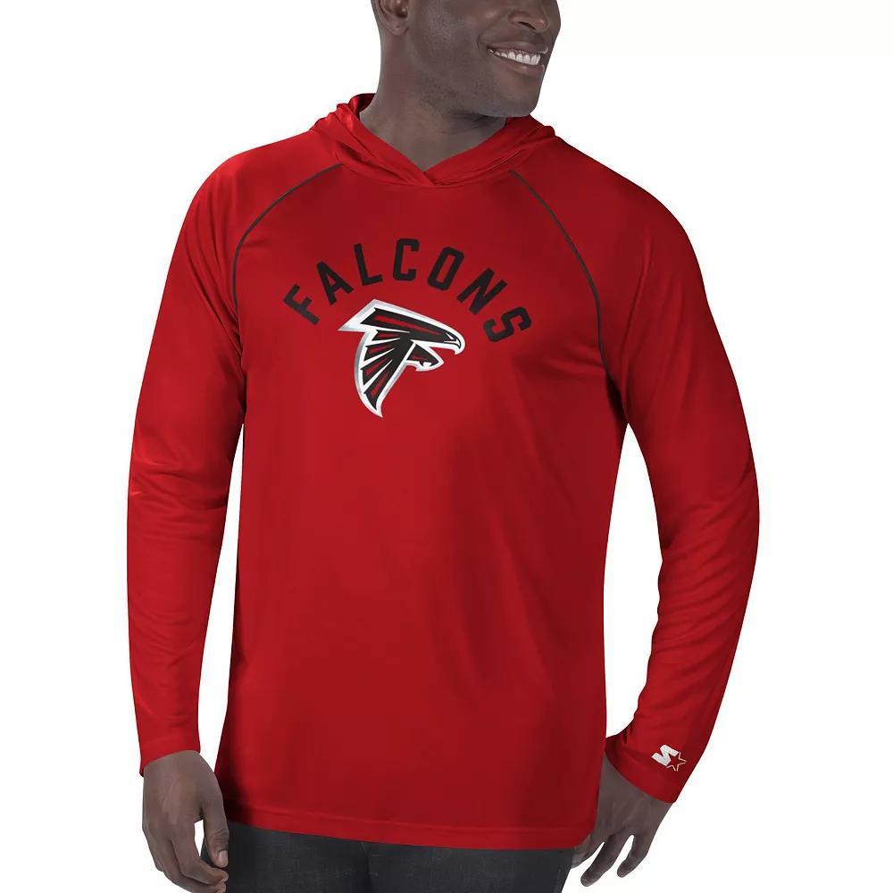 Mens Starter Atlanta Falcons Raglan Long Sleeve Hoodie T-Shirt Product Image