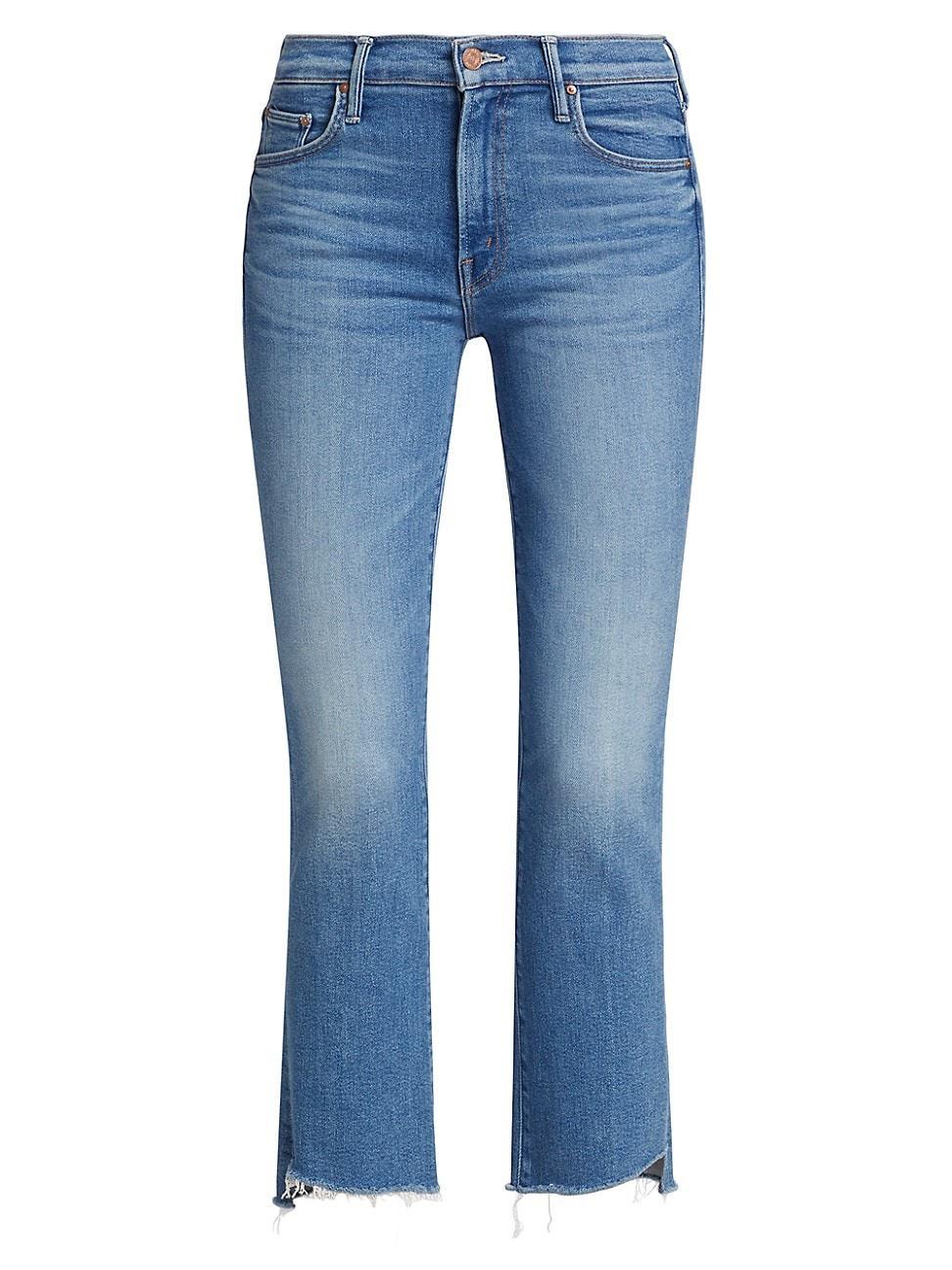 Mother The Insider High Rise Crop Step Fray Bootcut Jeans in Limited Edition Product Image