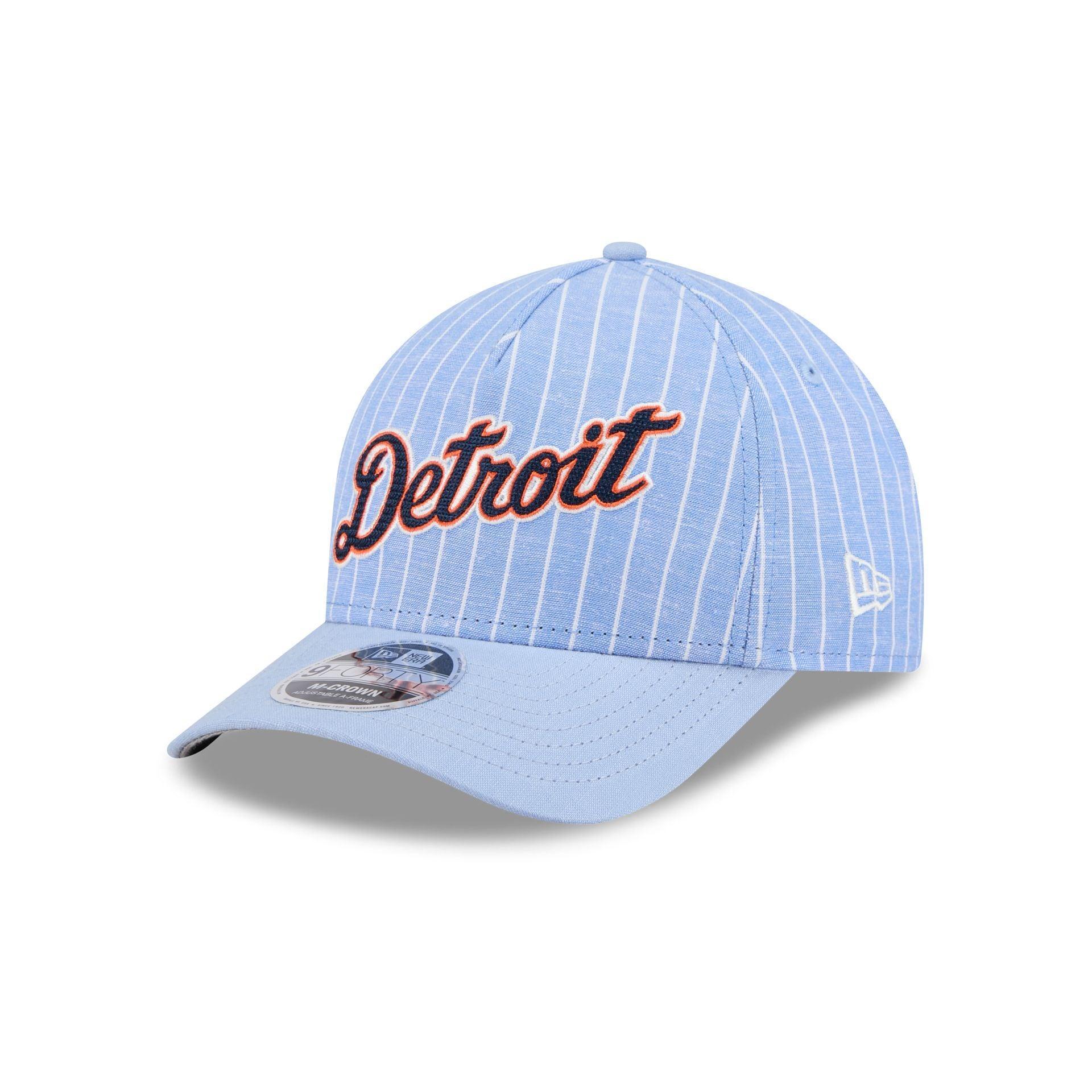 Texas Rangers Pinstripe Linen 9FORTY M-Crown A-Frame Snapback Hat Male Product Image
