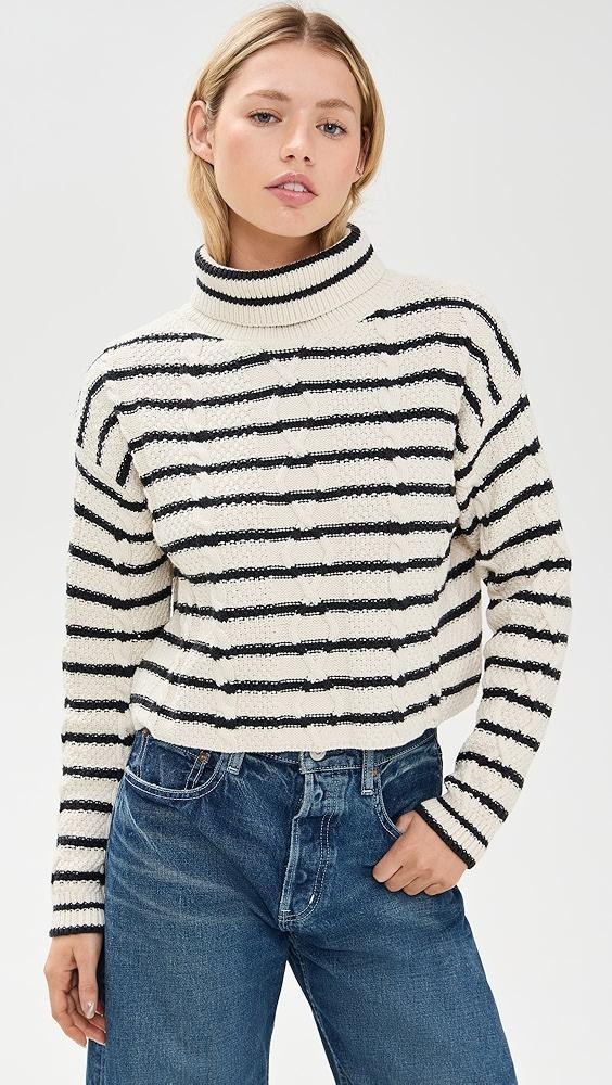 ASKK NY Cable Cropped Crew Sweater | Shopbop Product Image