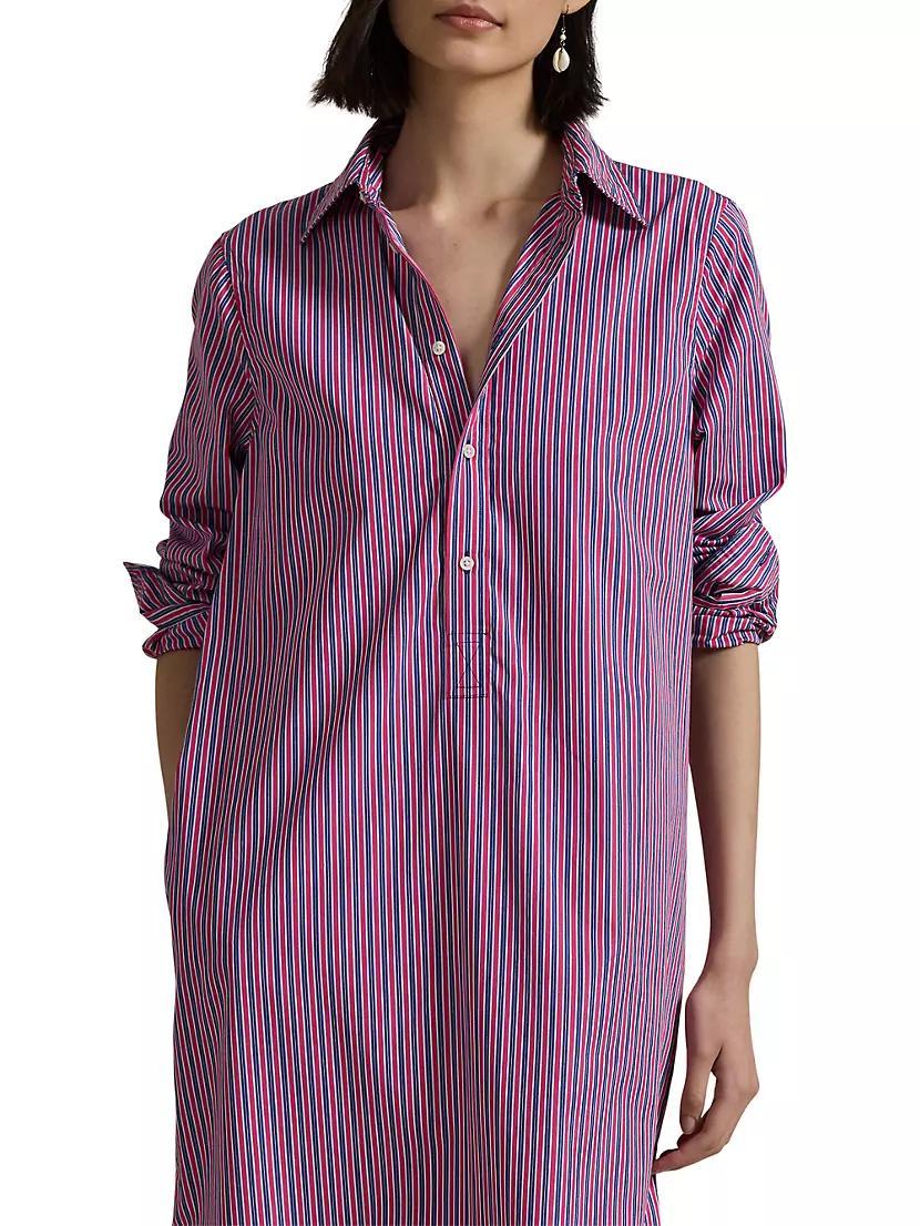 Striped Cotton Maxi Shirtdress Product Image