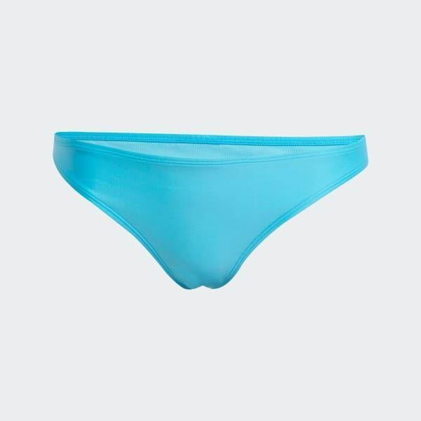 adidas 3-Stripes V-Back Bikini Lucid Cyan 12 Womens Product Image