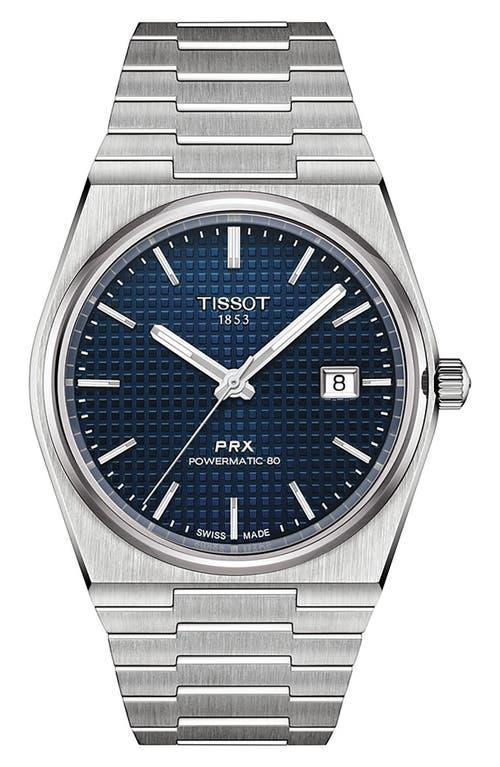 Tissot Mens Prx Automatic Stainless Steel Tonneau Bracelet Watch Product Image