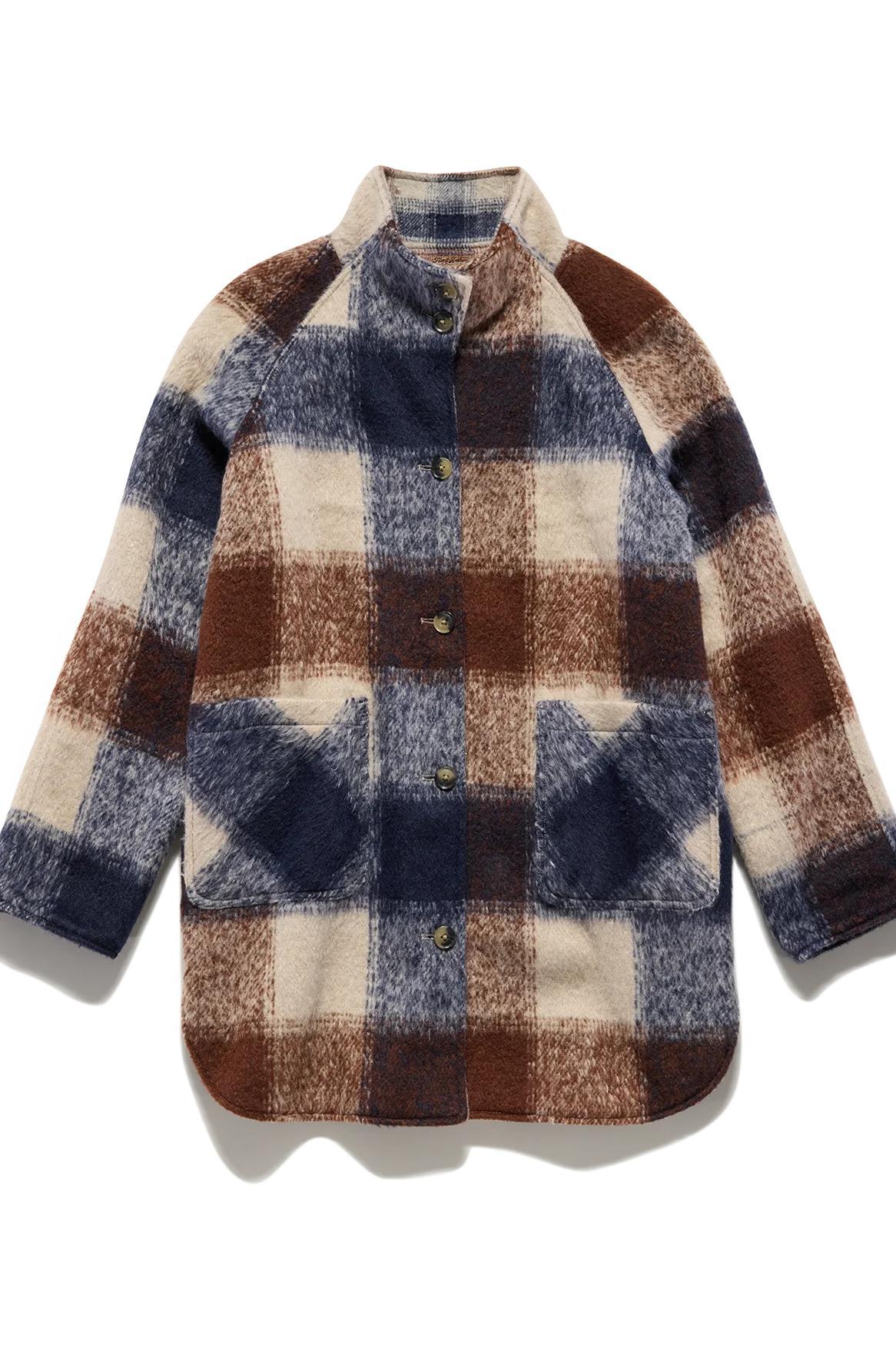 Reversible Long Plaid Jacket Product Image