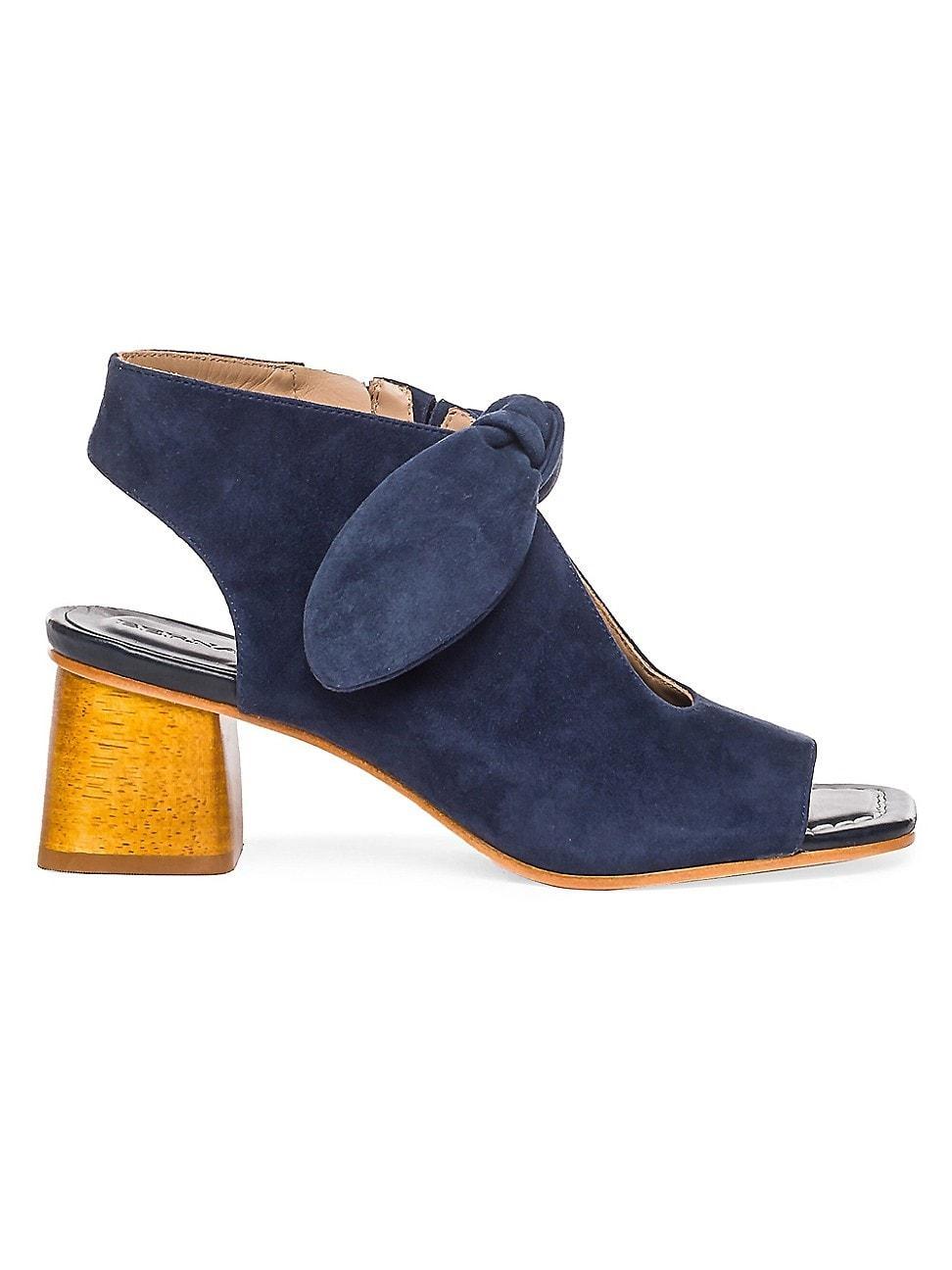 Lizzie Suede Knot Zip Sandals Product Image