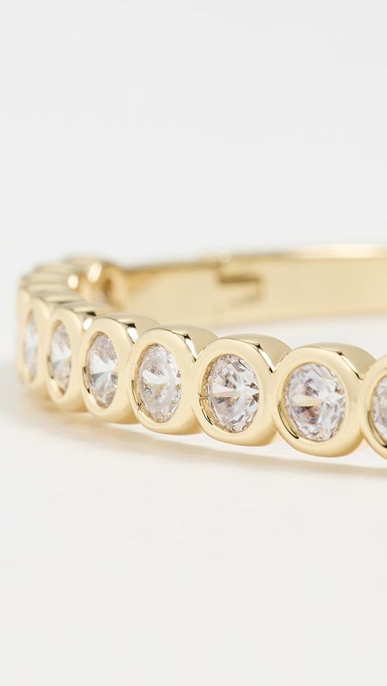 By Adina Eden Colored Round Cubic Zirconia Bezel Tennis Bangle | Shopbop Product Image