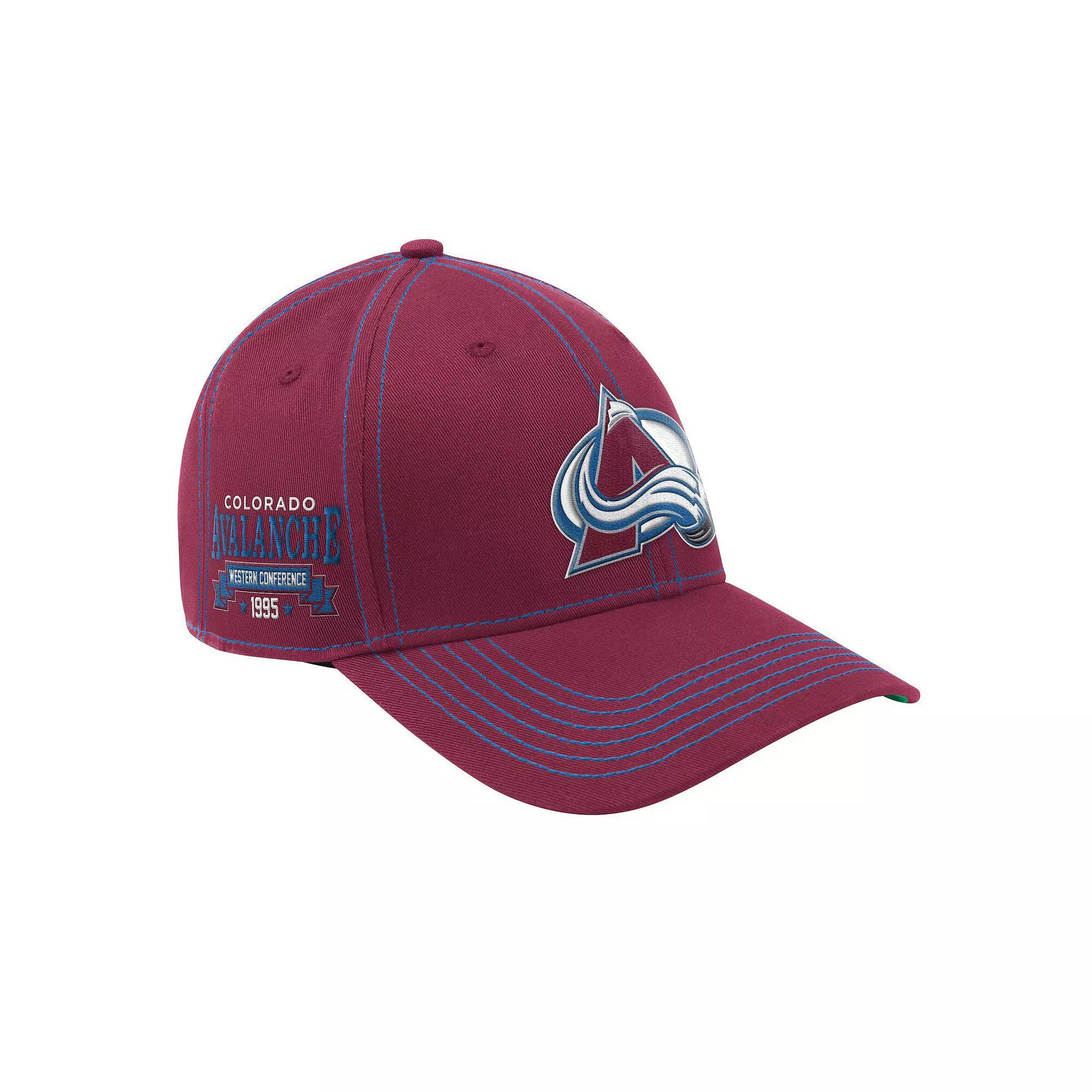 Men's Starter  Burgundy Colorado Avalanche Sphere II Curved Starfit Adjustable Hat, Med Re Product Image