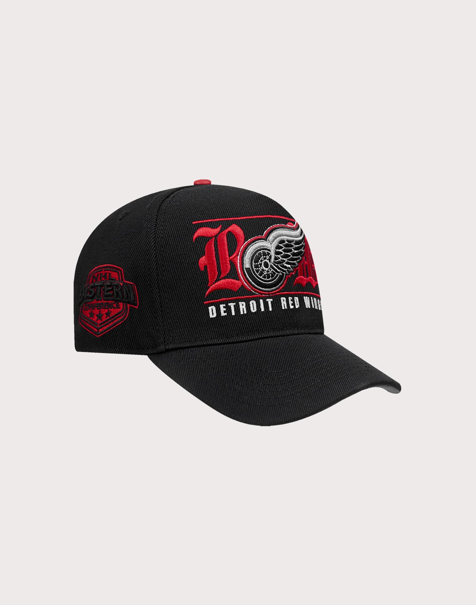 Central Mills Men’s Pro Standard Detroit Red Wings Loyalty Pinch Snapback Hat-Black/Red Male Product Image