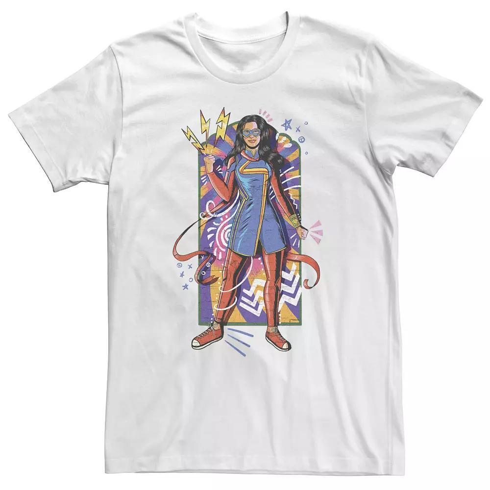 Big & Tall Marvel Ms. Marvel Ful Portrait of Kamala Tee, Men's, Size: 4XL, White Product Image