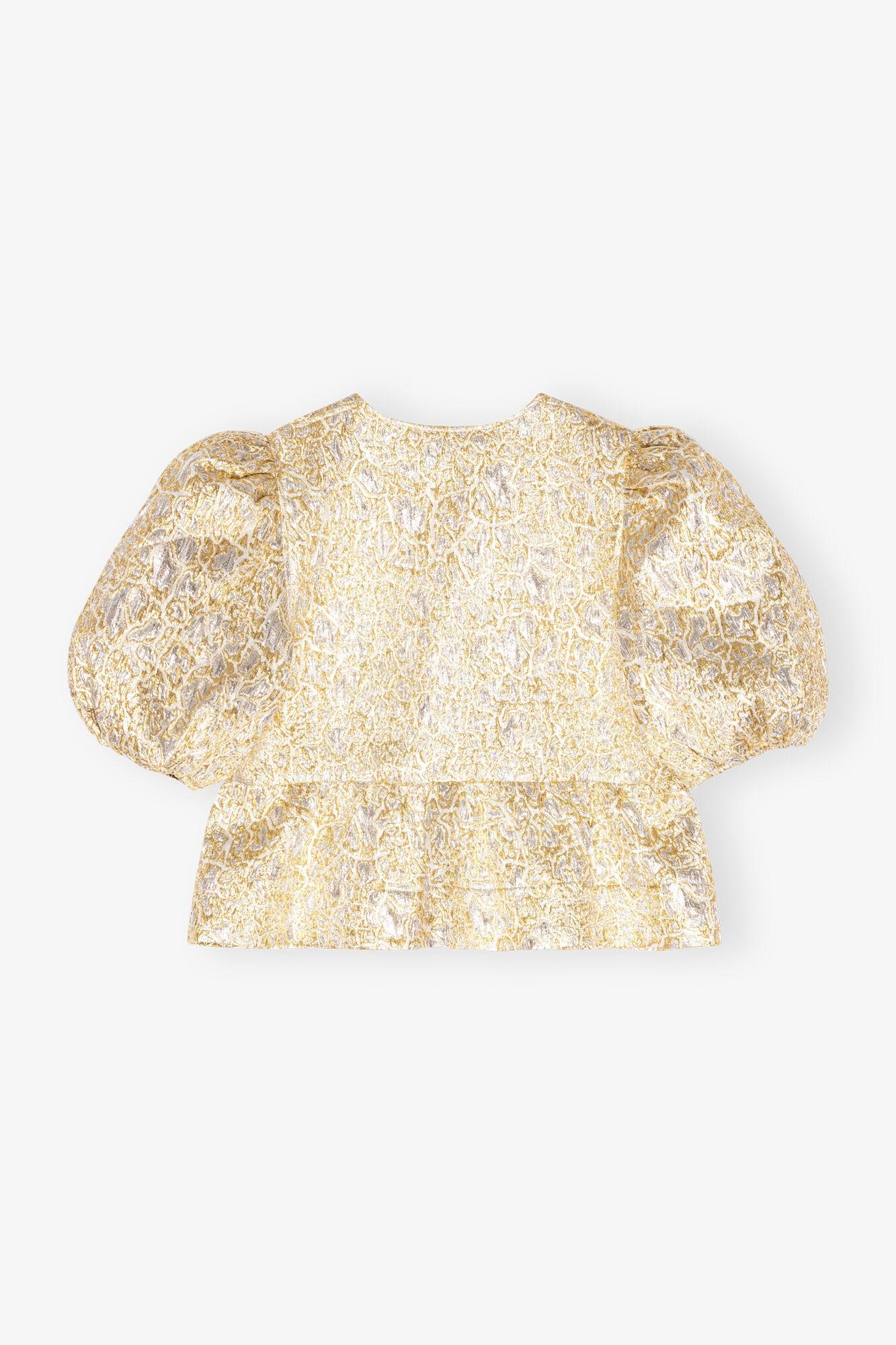 Gold and Silver Metallic Elasticated Mini Skirt Product Image