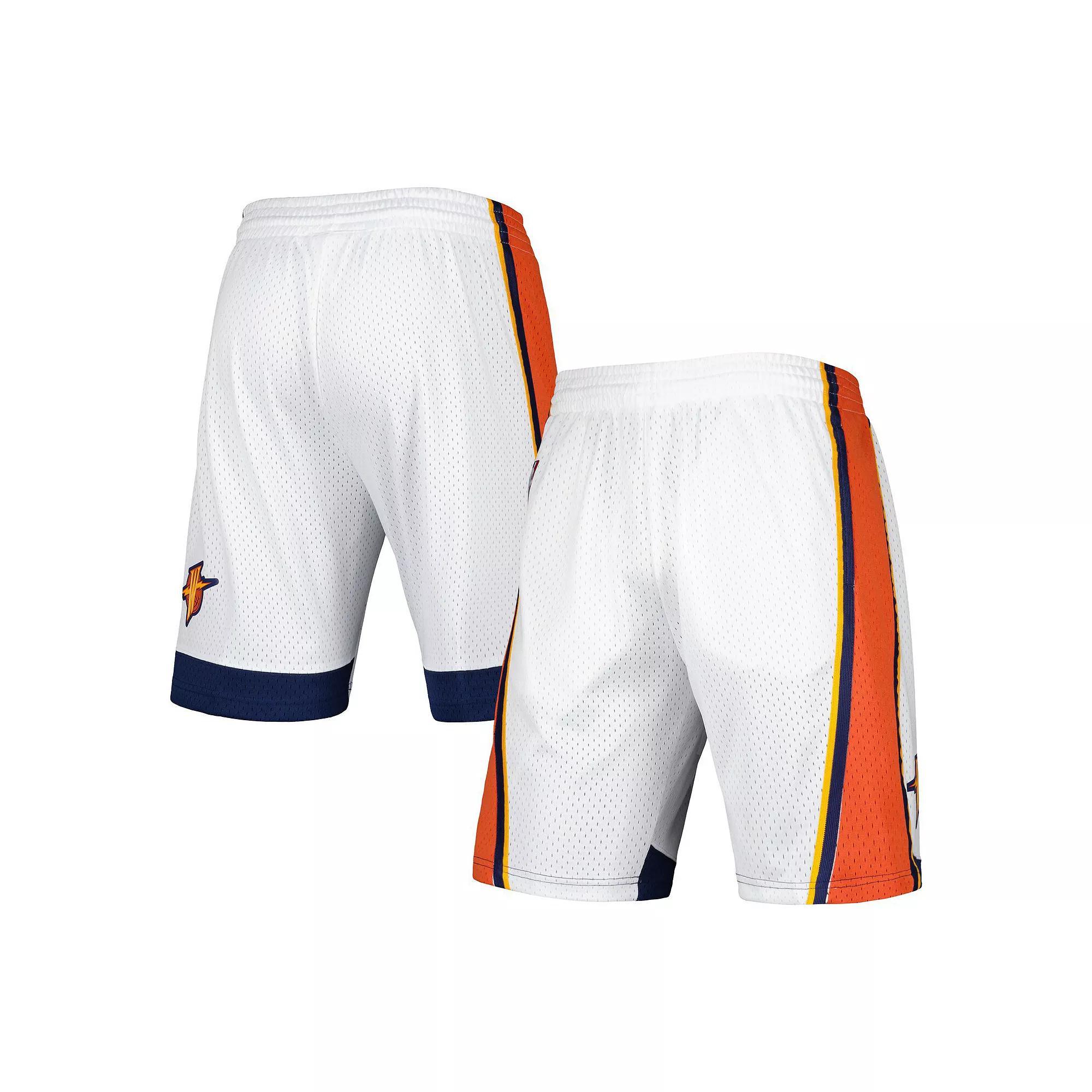 Men's Mitchell & Ness White Golden State Warriors 2009-10 Hardwood Classics Swingman Shorts, Size: 2XL Product Image