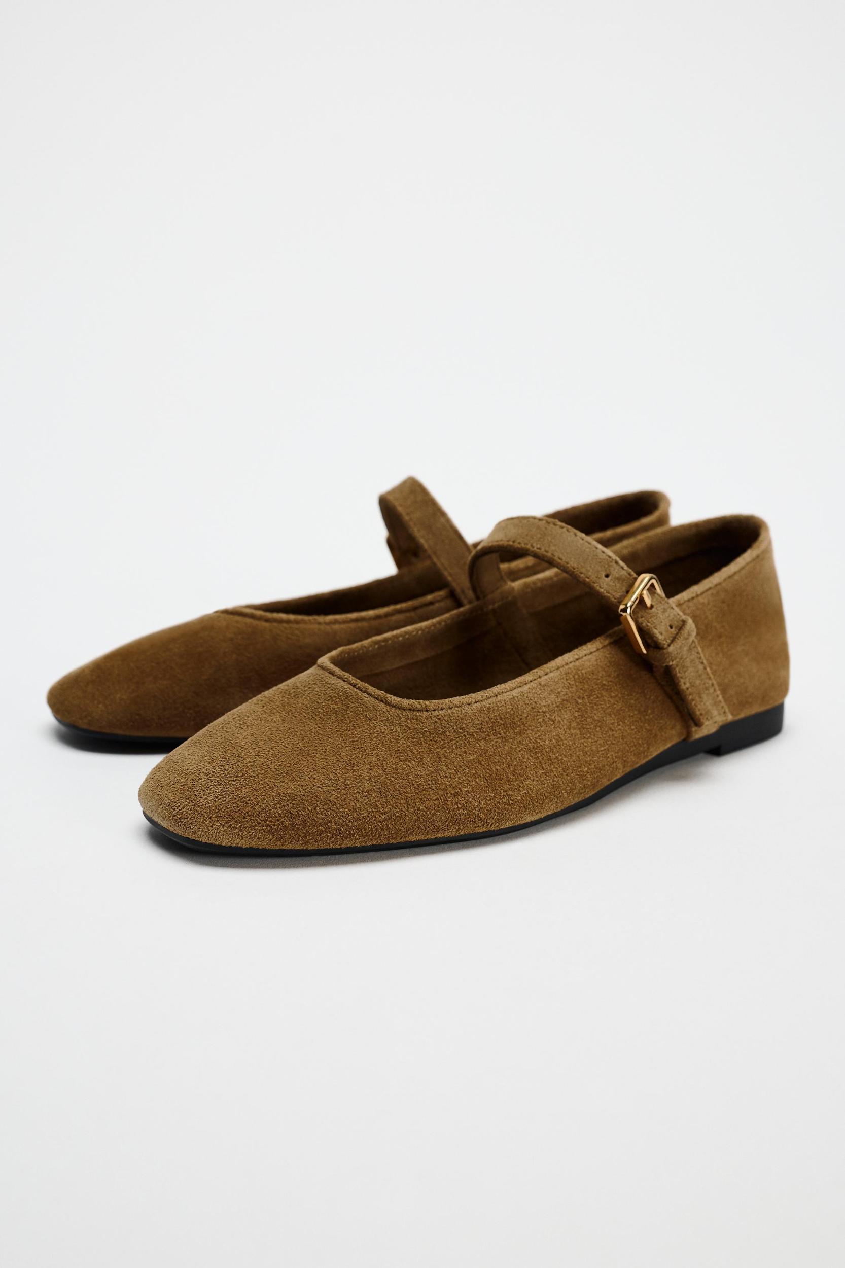 SUEDE BALLET FLATS Product Image