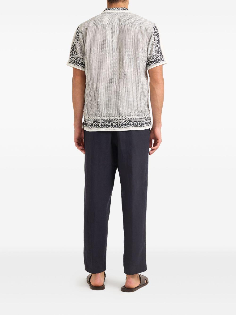 Maitan patterned linen shirt Product Image